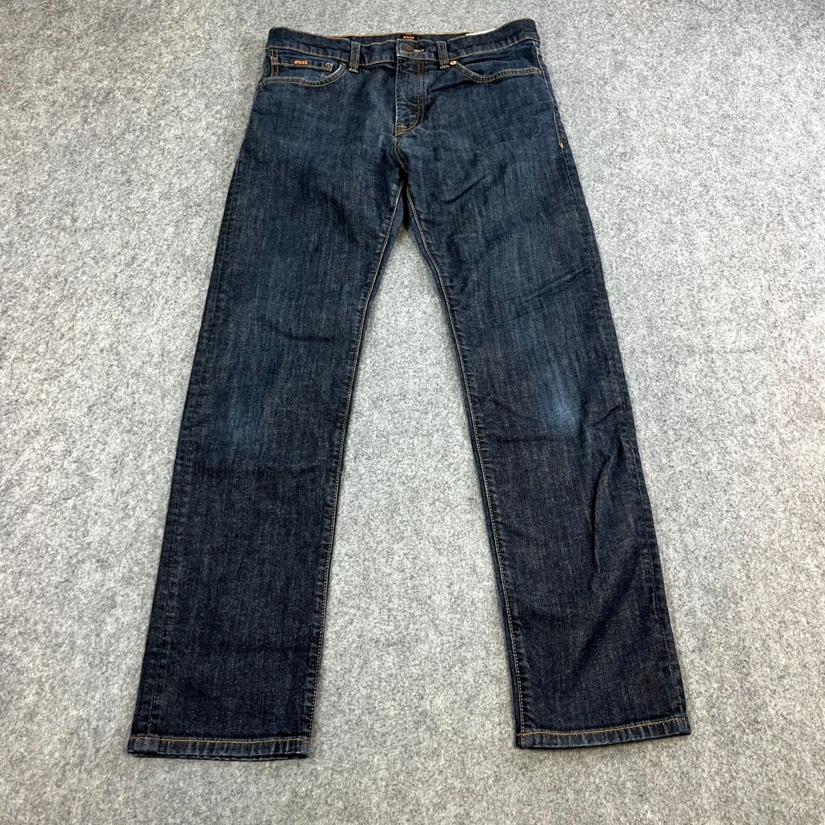 Hugo Boss HUGO BOSS Jeans Tapered Fit 32 32 Dark Blue Stretch Maine Denim 5-Pocket Mens Slim Adult Regular 32 in Blue Size US 32 / EU 48 - 2 Thumbnail