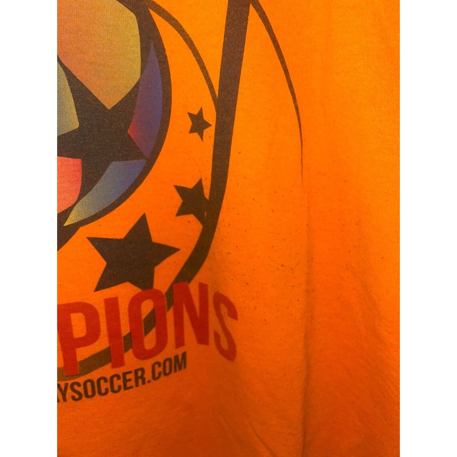 Gildan RMC Soccer Champions Shirt Orange XL Champions League Tee Size US XL / EU 56 / 4 - 5 Thumbnail