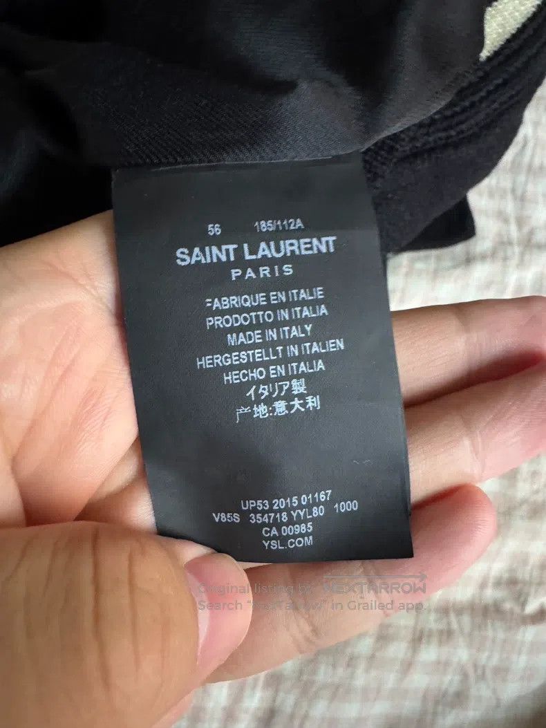 Saint Laurent Paris Saint Laurent Paris Single Breasted Baseball Jacket Coat F Size US XL / EU 56 / 4 - 4 Thumbnail