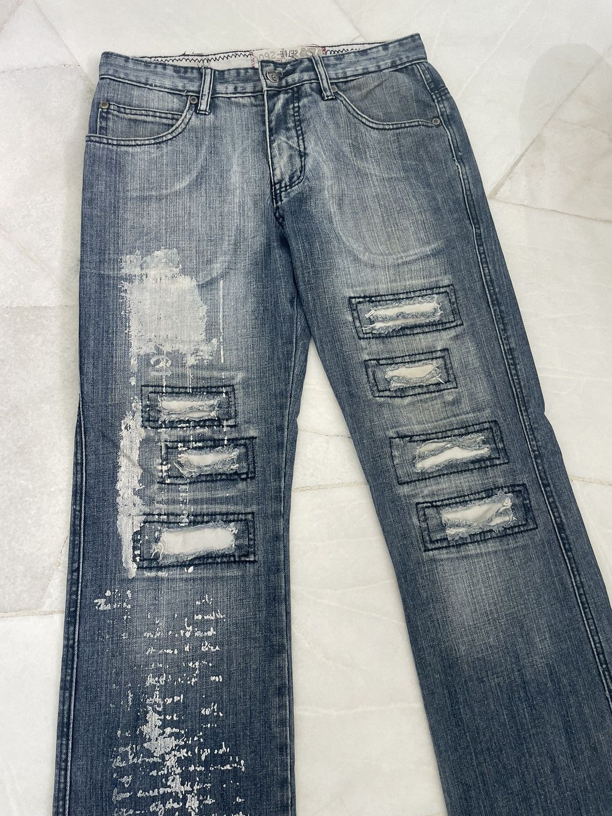 Japanese Brand Vintage Japanese Brand Flare Boro Distressed Jeans Size US 31 - 4 Thumbnail