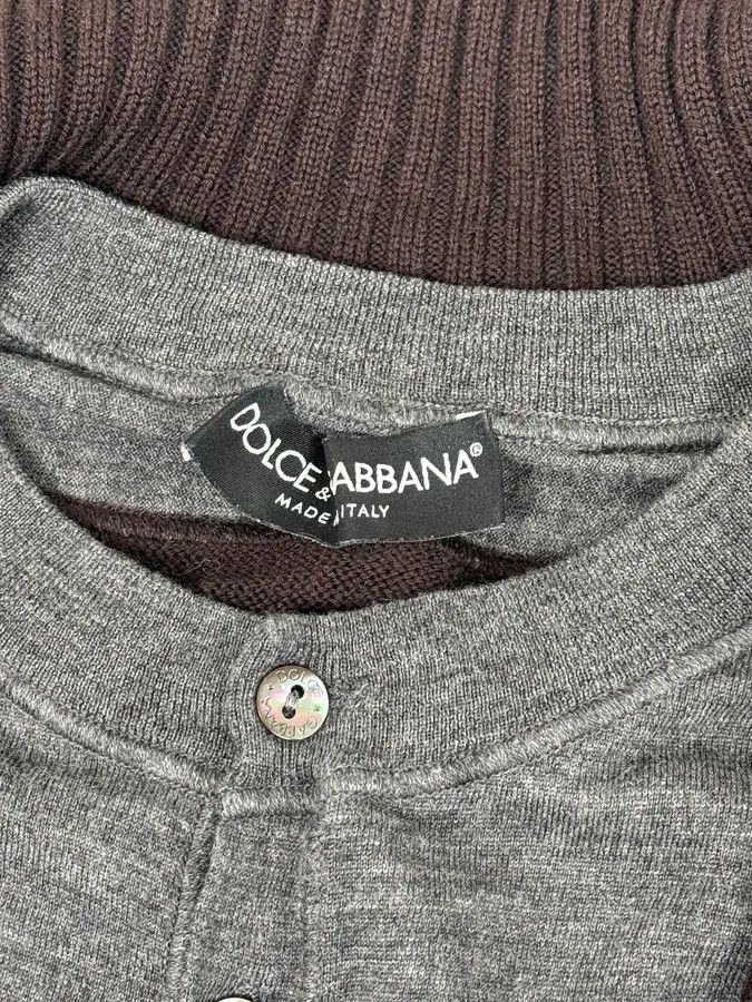 Dolce & Gabbana AW2005 Dolce & Gabbana Brown & Grey Layered Double Cardigan Sweater Size US L / EU 52-54 / 3 - 10 Thumbnail