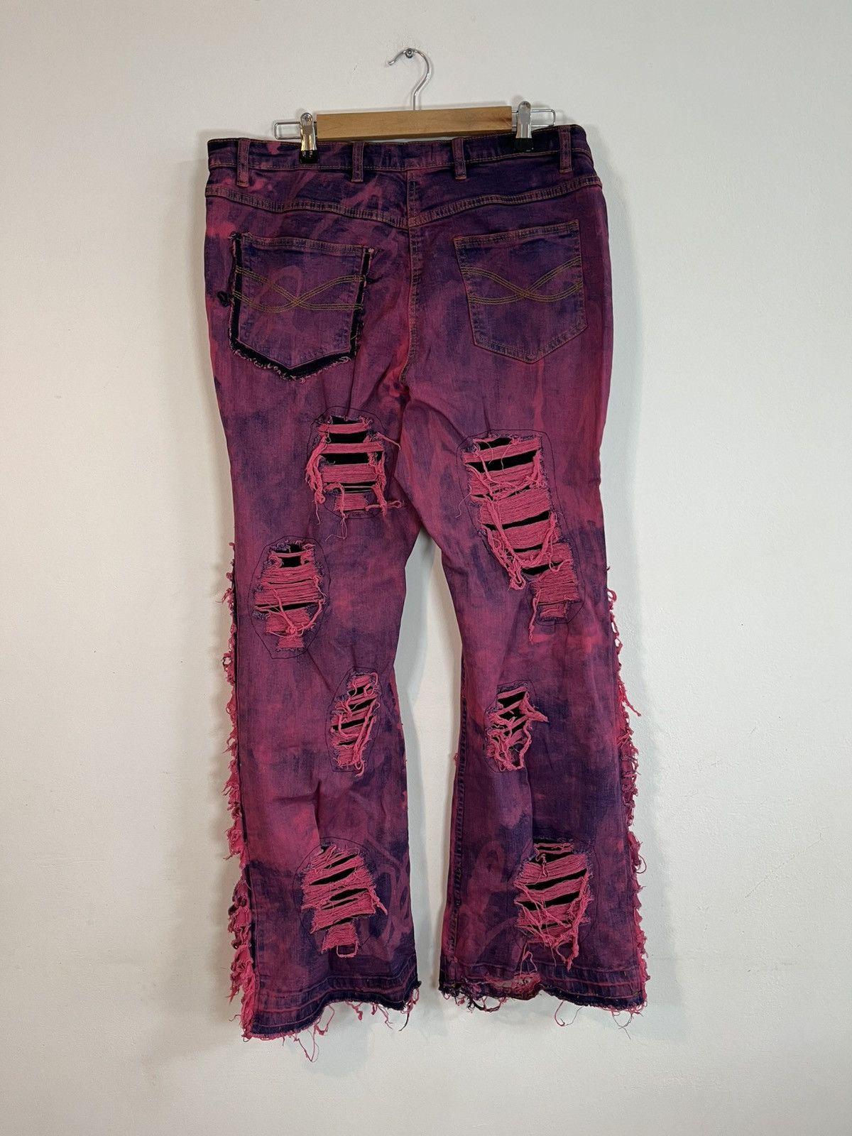 Other RARE Opium Handmade Ripped Jeans Archive Flared Denim Size US 34 / EU 50 - 8 Thumbnail