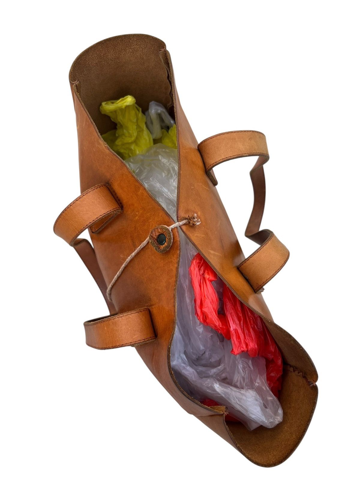 Leather Sot Japan Stains Patina Leather Toto Bag Size ONE SIZE - 18 Thumbnail