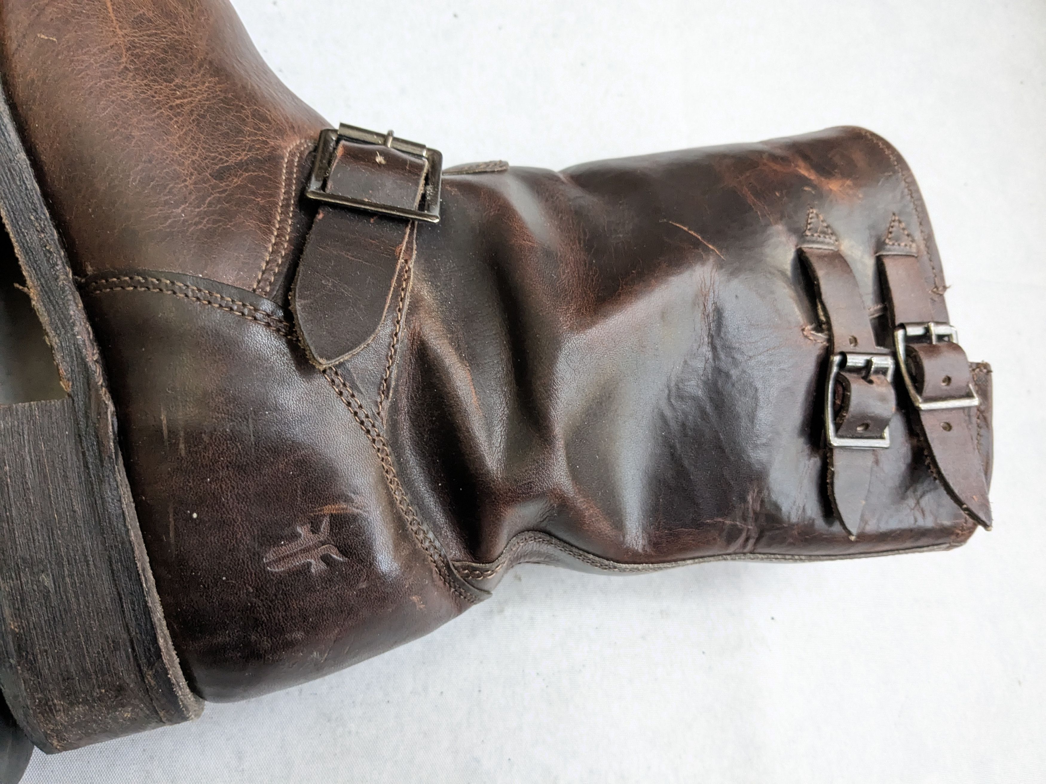Frye Frye Harnesses Boots Brown 8.5 M Leather Buckle Size US 8.5 / EU 41-42 - 9 Thumbnail