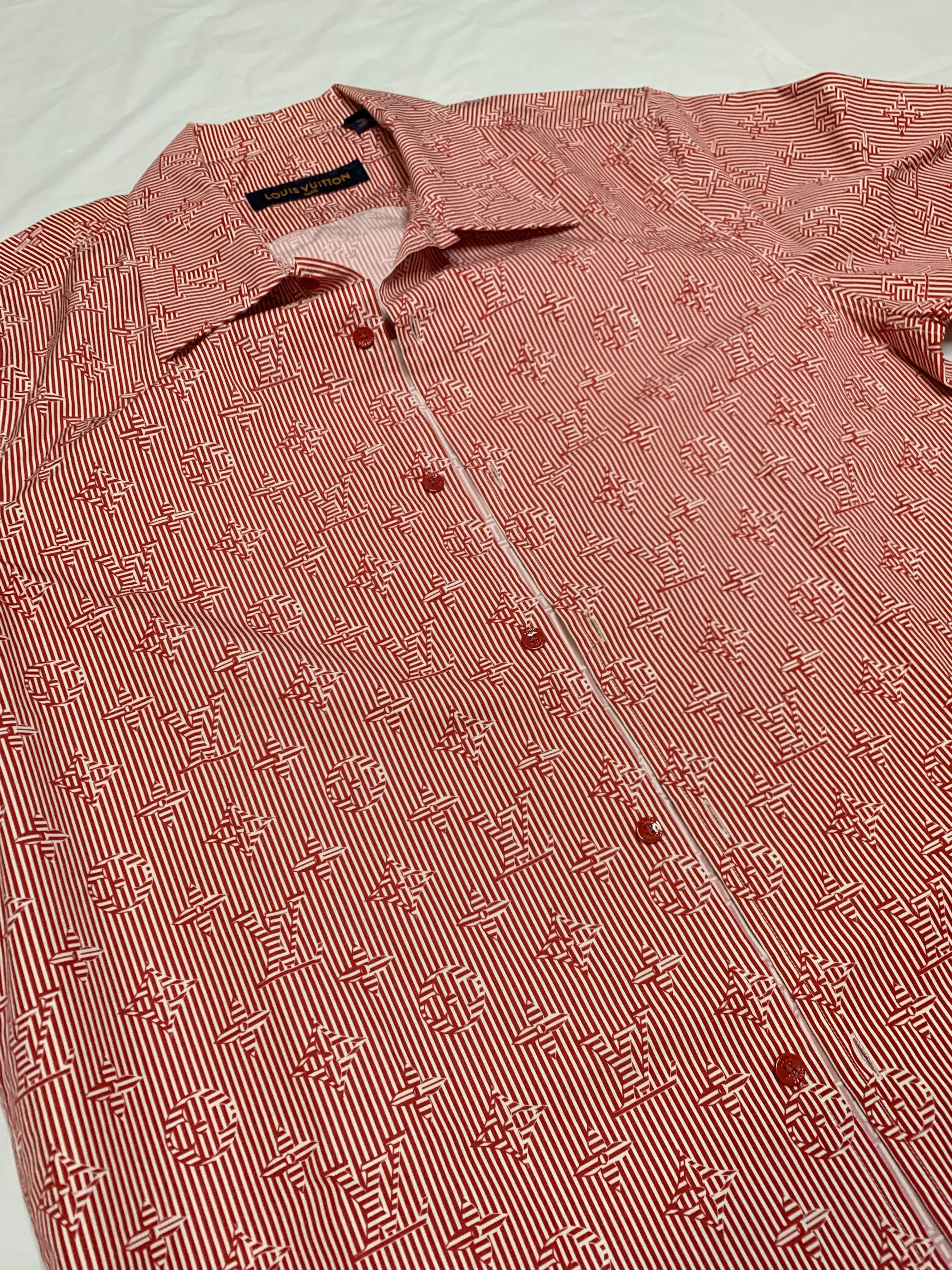 Louis Vuitton LV Signature Stripe Monogram Shirt (M) Size US M / EU 48-50 / 2 - 8 Thumbnail