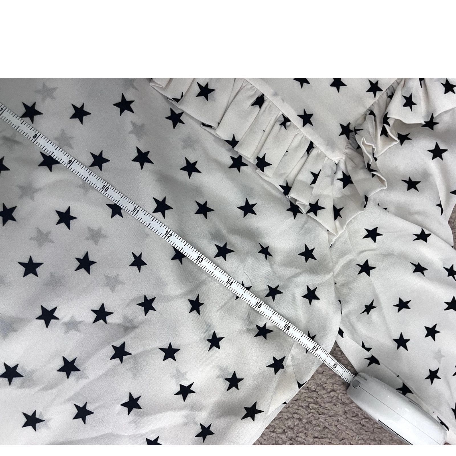 J.Crew Women's J.Crew Silk Star Print Blouse 6 Size M / US 6-8 / IT 42-44 - 4 Thumbnail