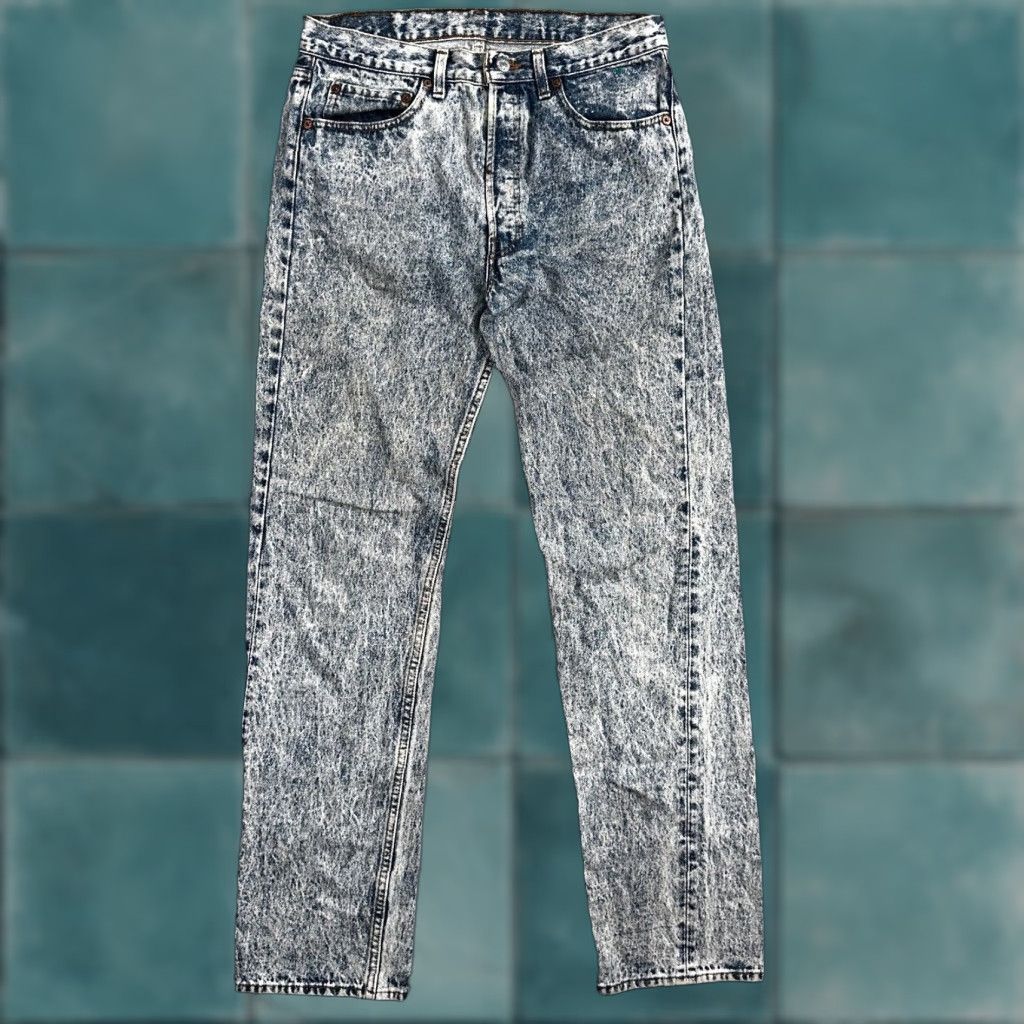 Levi's Levi's 501 Vintage 80s USA Straight Leg Jeans Blue Acid Wash 32x34 31x33 Act 31x33 Size US 32 / EU 48 - 1 Thumbnail