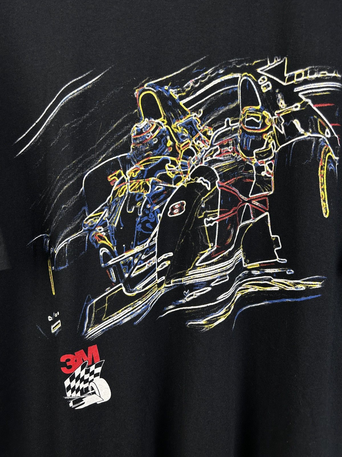 Vintage 90s Vintage Formula 1 Racing 3M Single Stitch T-Shirt Size US XL / EU 56 / 4 - 2 Thumbnail