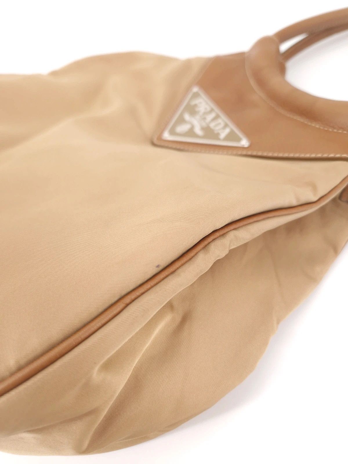 Prada Prada Big Logo Tessuto + Leather Hobo Bag Size ONE SIZE - 14 Thumbnail
