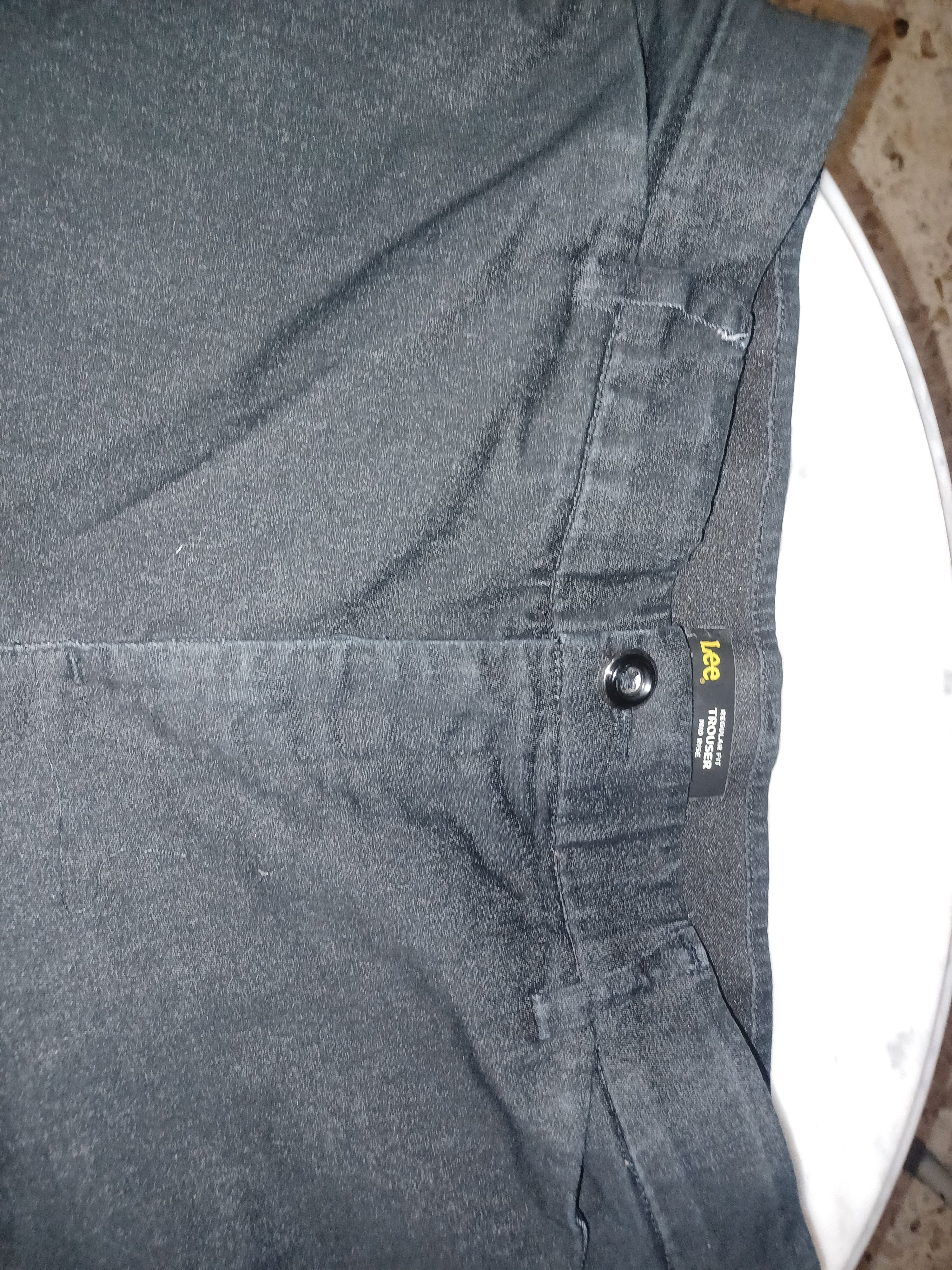 Lee Lee Women's Regular Fit Trouser Mid Rise 8 Medium Black Size 30" / US 8 / IT 44 - 2 Thumbnail