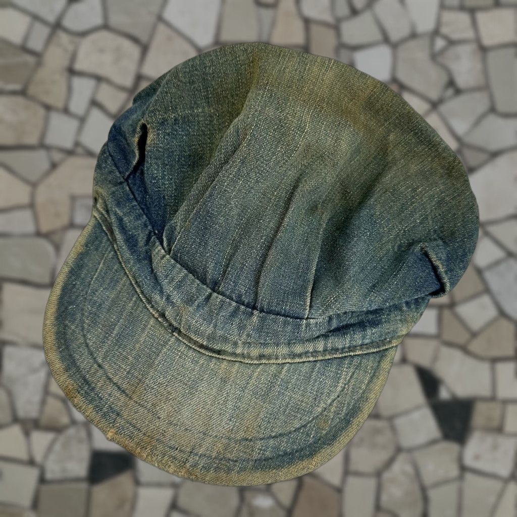 Vintage VINTAGE 1930s HaT Indigo Denim Work Hat 6 7/8 - 7 Blue Heritage Size ONE SIZE - 1 Thumbnail