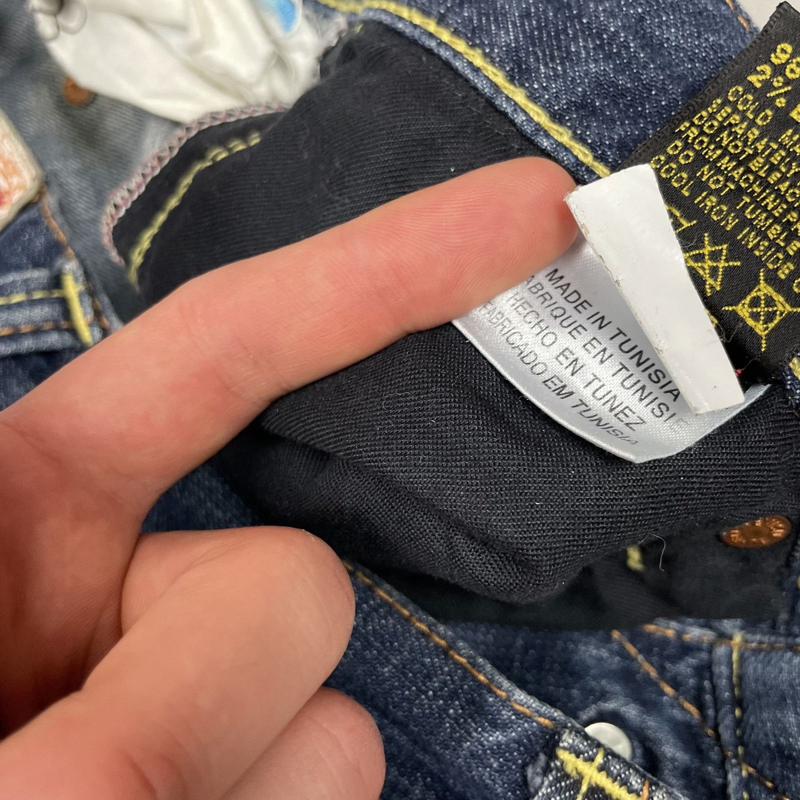 Evisu Evisu Women's Blue Cotton Denim Low Rise Boyfriend Short 31 Size 31" - 10 Thumbnail
