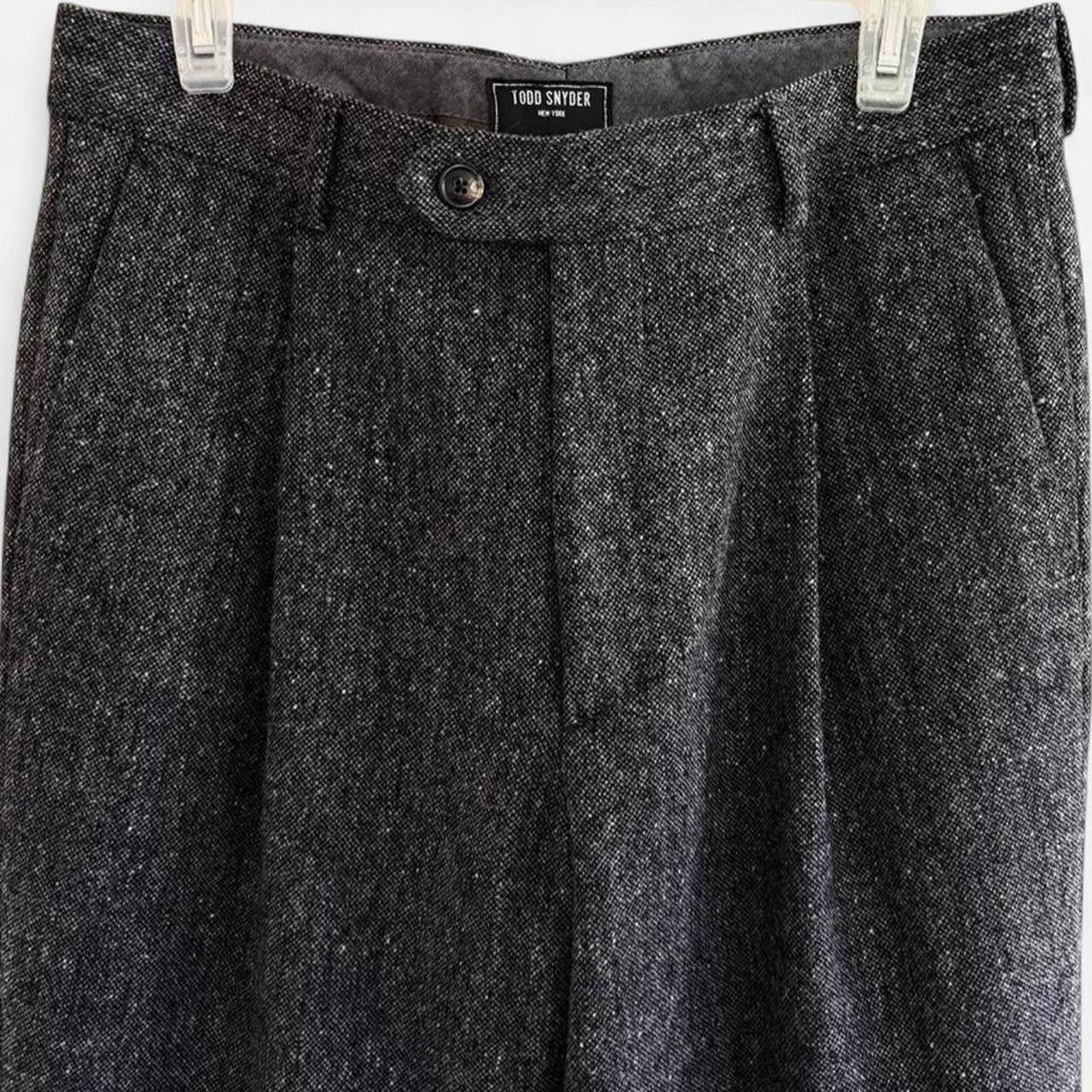 Todd Snyder Todd Snyder Charcoal Italian Donegal Tweed Trouser 31 Wool Size US 31 - 1 Thumbnail