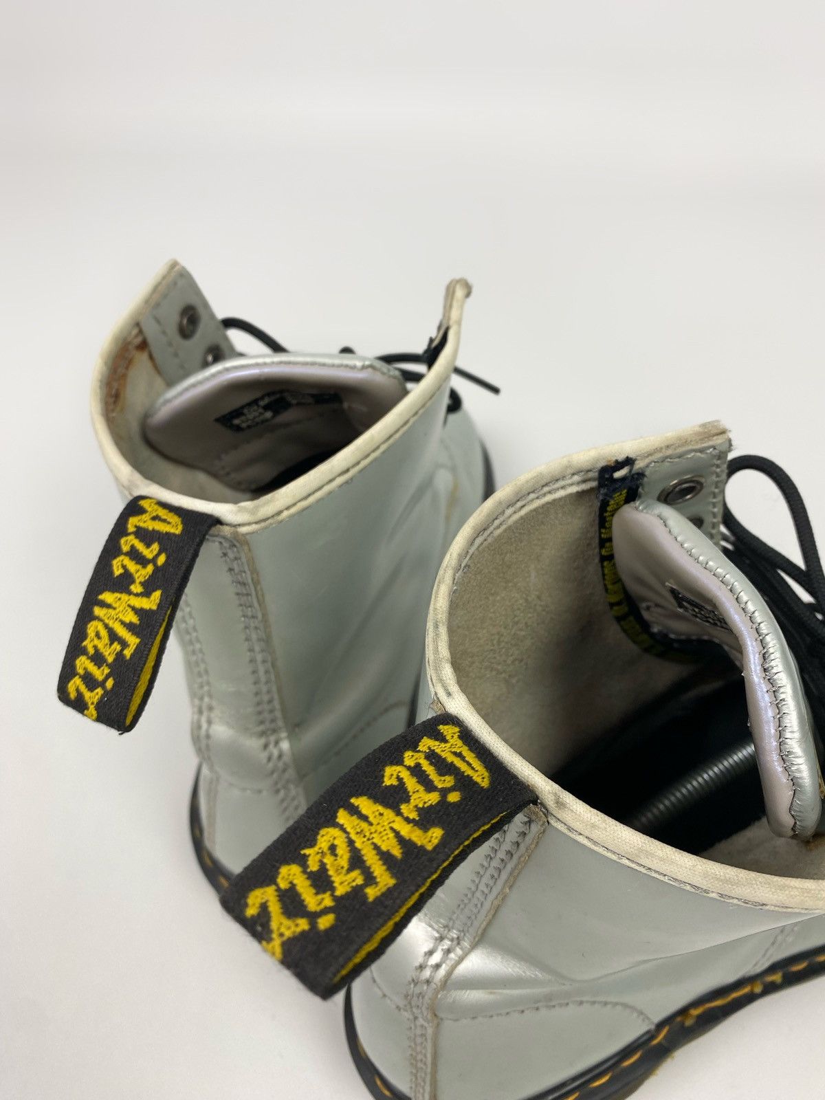 Dr. Martens 2000s Vintage Dr. Martens 9566 Silver 8-Eye Boots Made in UK Size US 9.5 / IT 39.5 - 9 Thumbnail