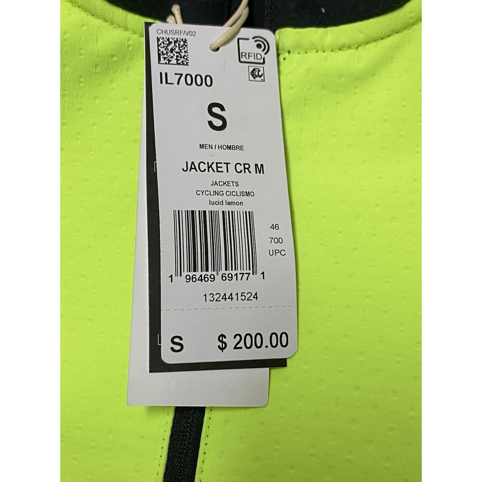Adidas New Mens S Adidas Cycling Jacket Lucid Lemon Neon Yellow Size US S / EU 44-46 / 1 - 7 Thumbnail