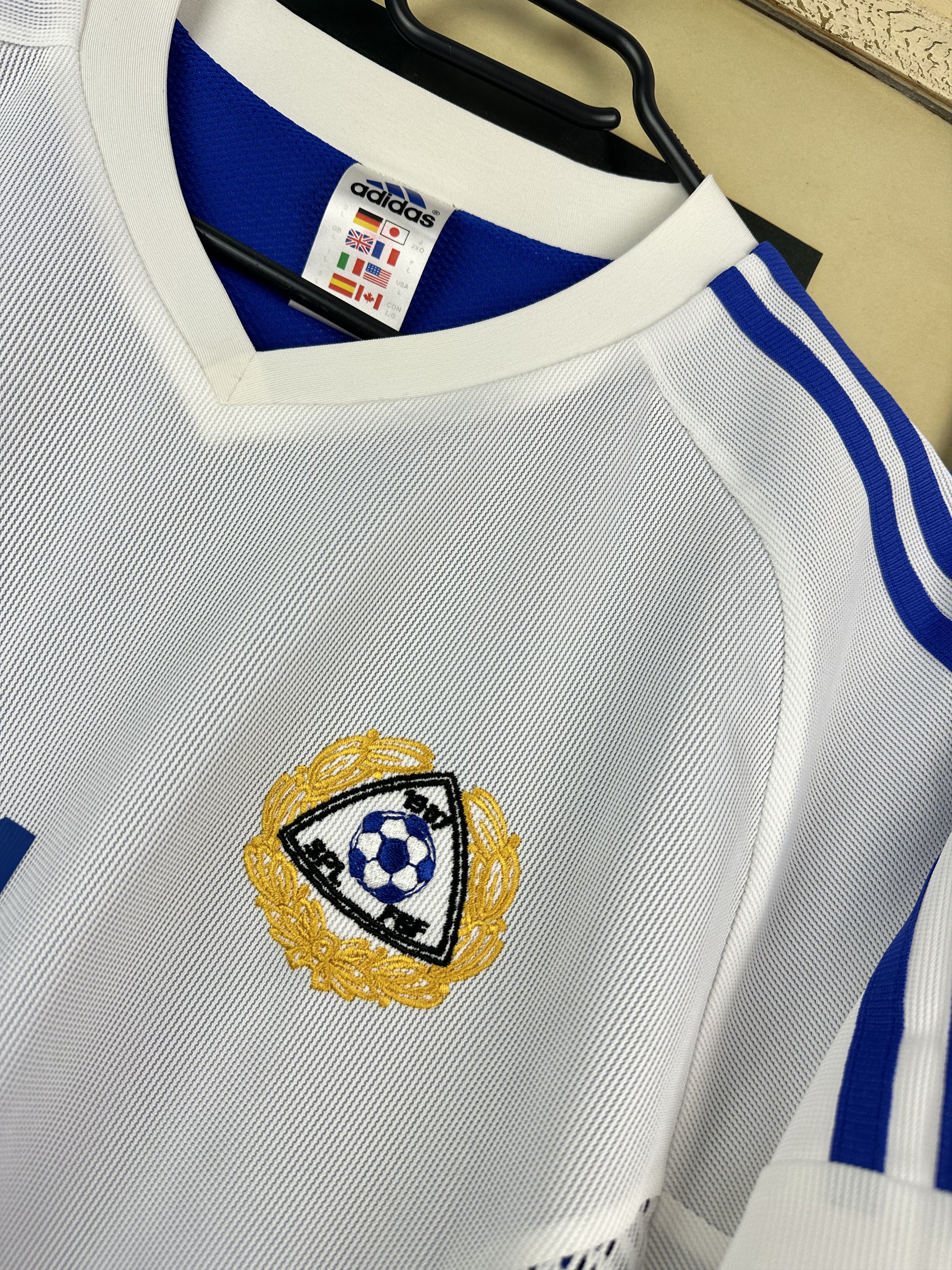 Adidas Finland football shirt 2003 Match Worn Hyypia Jersey Еуу Size US L / EU 52-54 / 3 - 11 Thumbnail