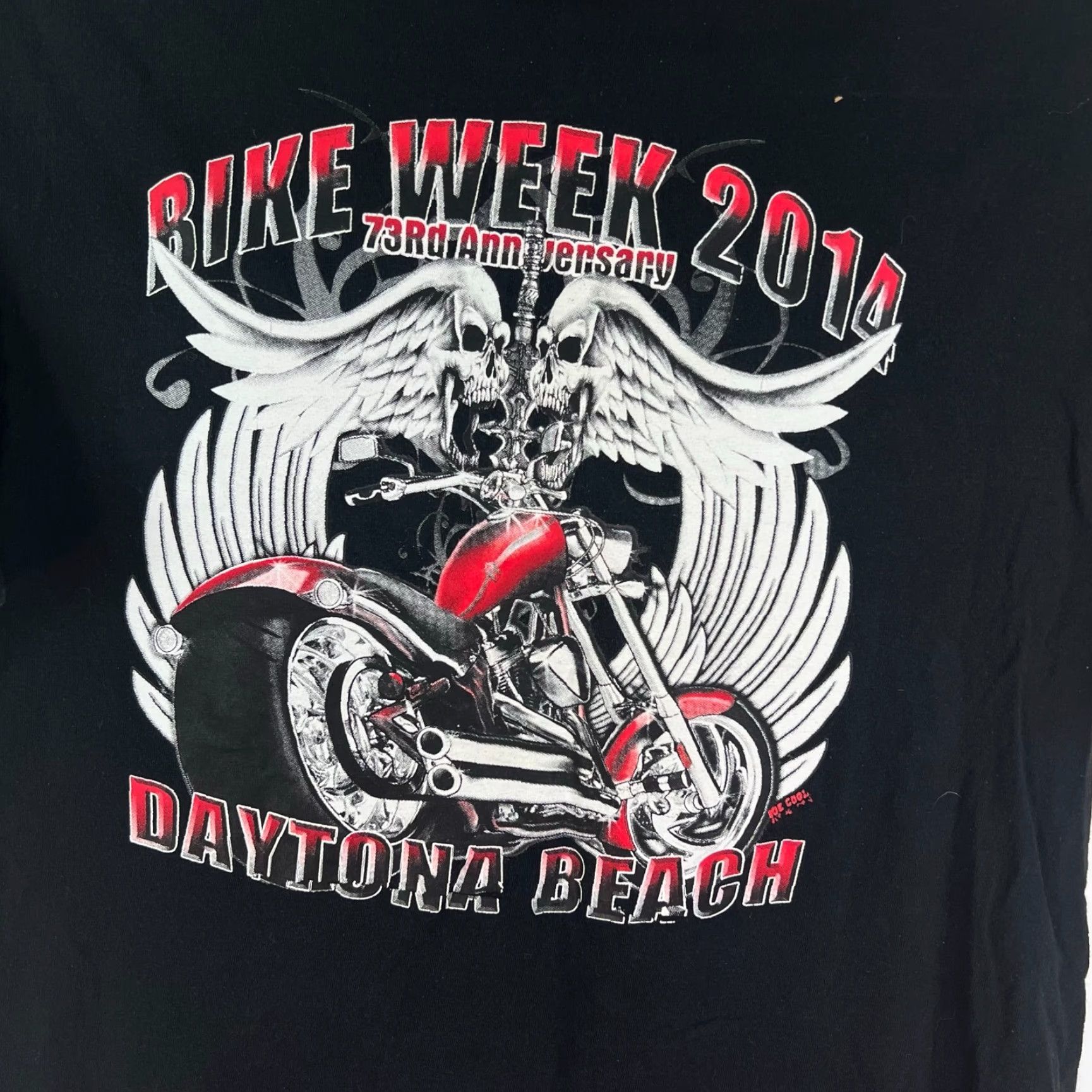 Vintage Alstyle Daytona Bike Week 73rd 2014 T Shirt Black Adult L Mens Short Sleeve Crew Neck Cotton Knit Logo Graphic Print Vintage No Size US L / EU 52-54 / 3 - 5 Thumbnail