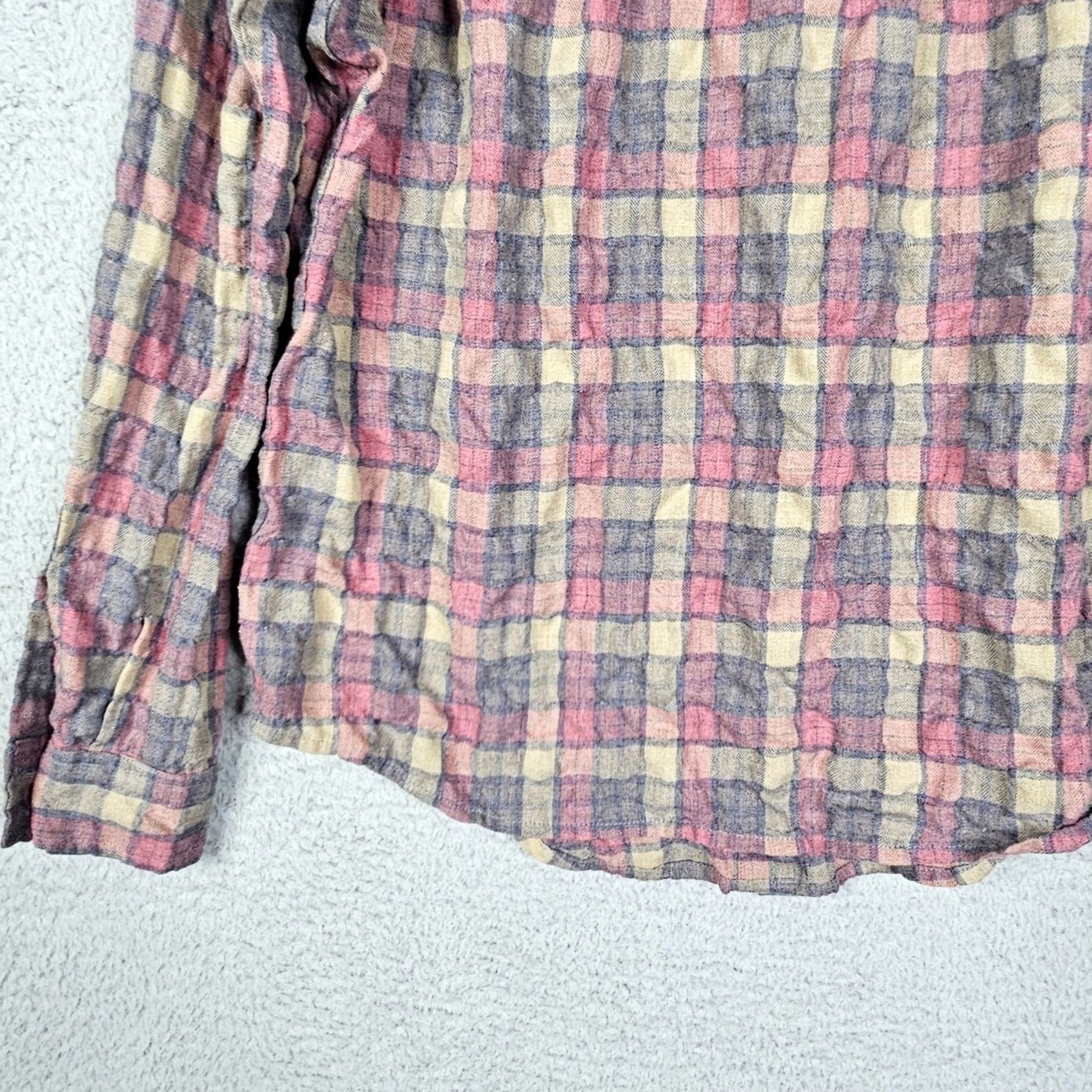 CLOSED Closed Women’s plaid check Button Up Shirt M Casual Multicolor Cotton Polyester Long Sleeve Regular Adults Womens Size M / US 6-8 / IT 42-44 - 6 Thumbnail