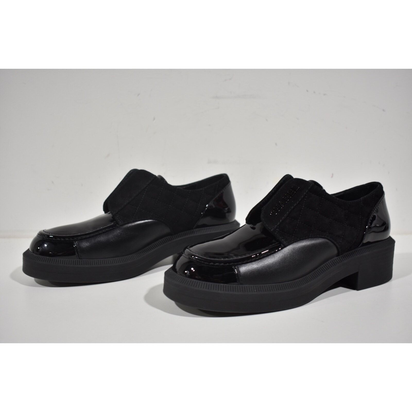 Chanel 21B Leather CC Logo Platform Lace Up Creeper Flat Loafer 41 Size US 11 / IT 41 - 9 Thumbnail
