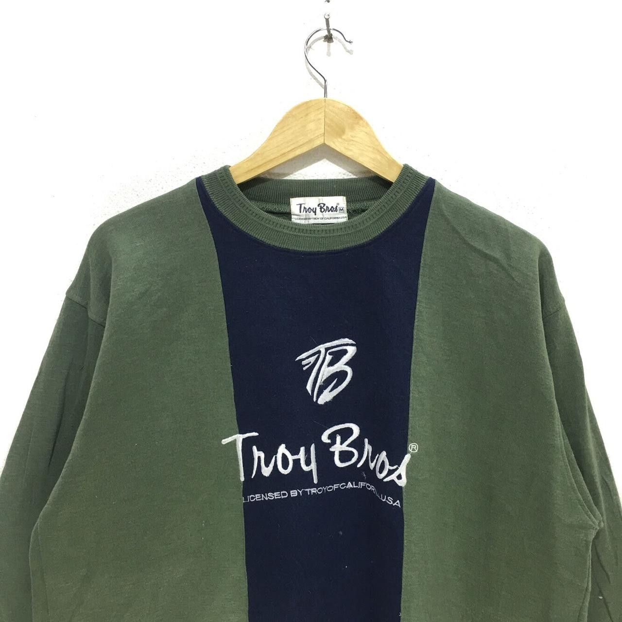 Vintage Vintage TROY BROS Of California Striped Green Crewneck Size M / US 6-8 / IT 42-44 - 2 Thumbnail