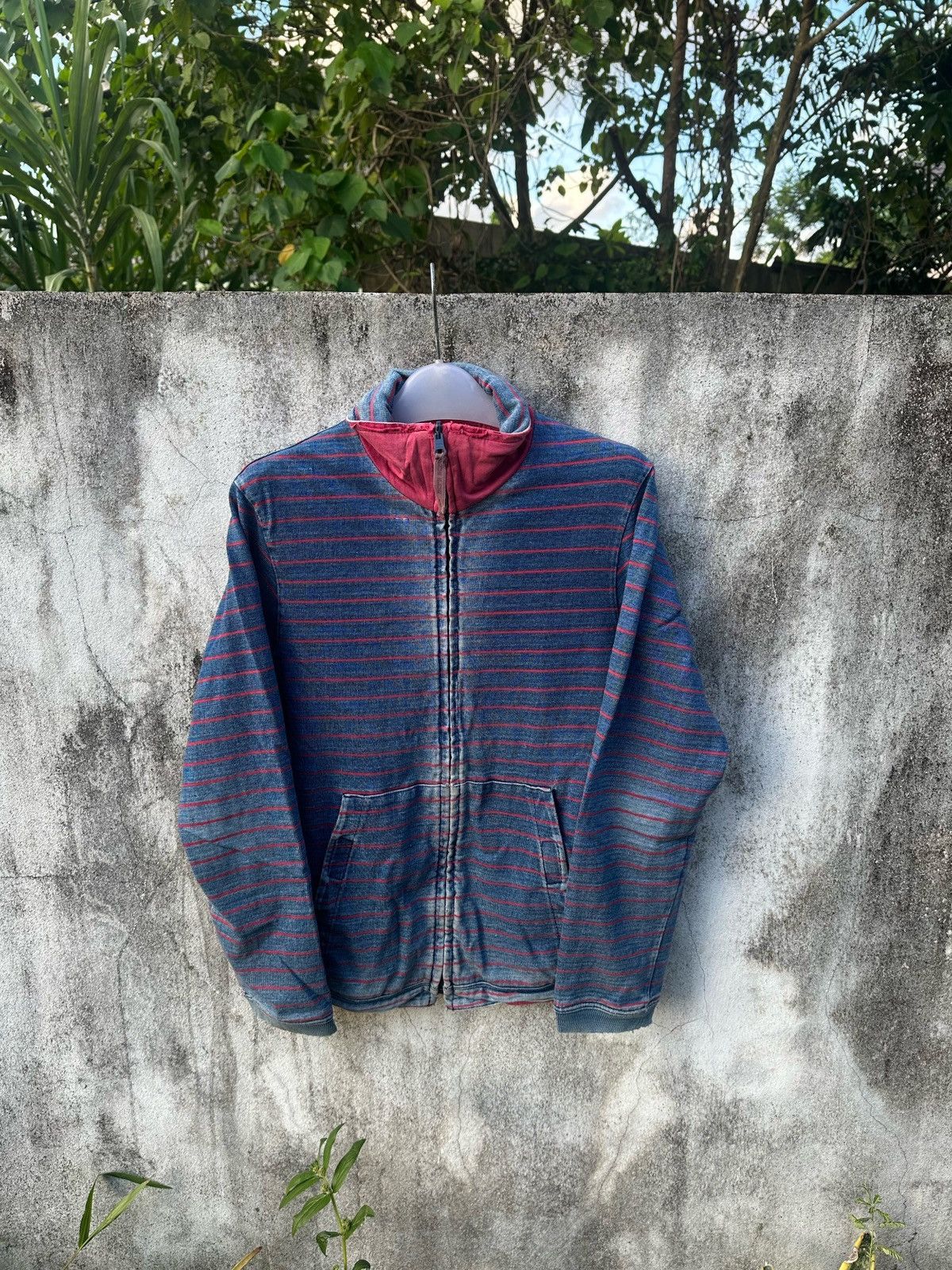 Blue Blue Japan Blue blue stripes zipper jacket Size US M / EU 48-50 / 2 - 2 Thumbnail