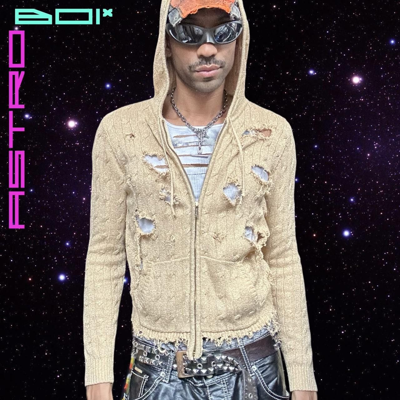 Ralph Lauren ASTROBOI x Ralph Lauren Gold Cable Knit Zip Sweater - Large Size L / US 10 / IT 46 - 3 Thumbnail
