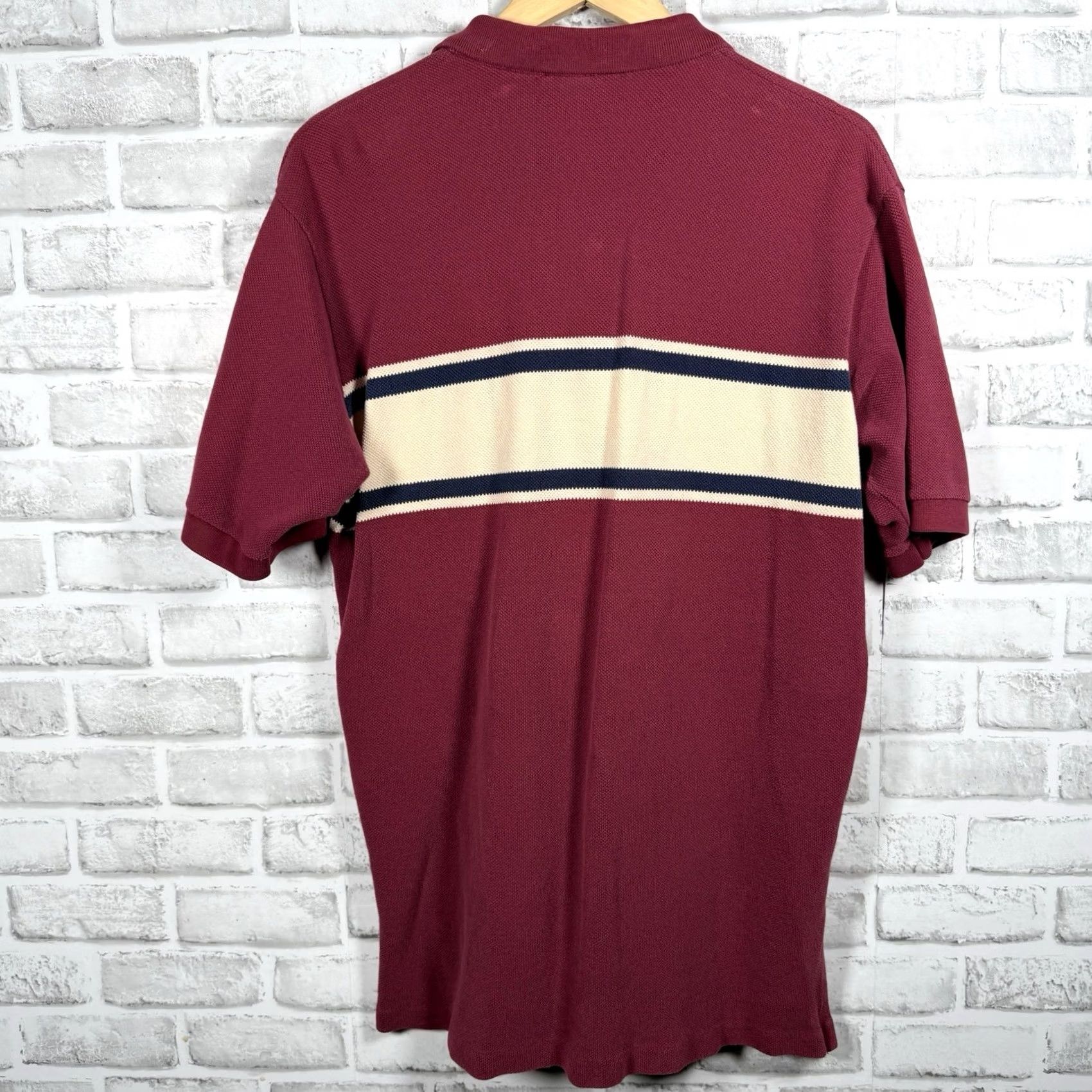 Polo Ralph Lauren Polo Ralph Lauren Polo Shirt Striped Maroon Casual Mens L Red Shirt Size US L / EU 52-54 / 3 - 5 Thumbnail