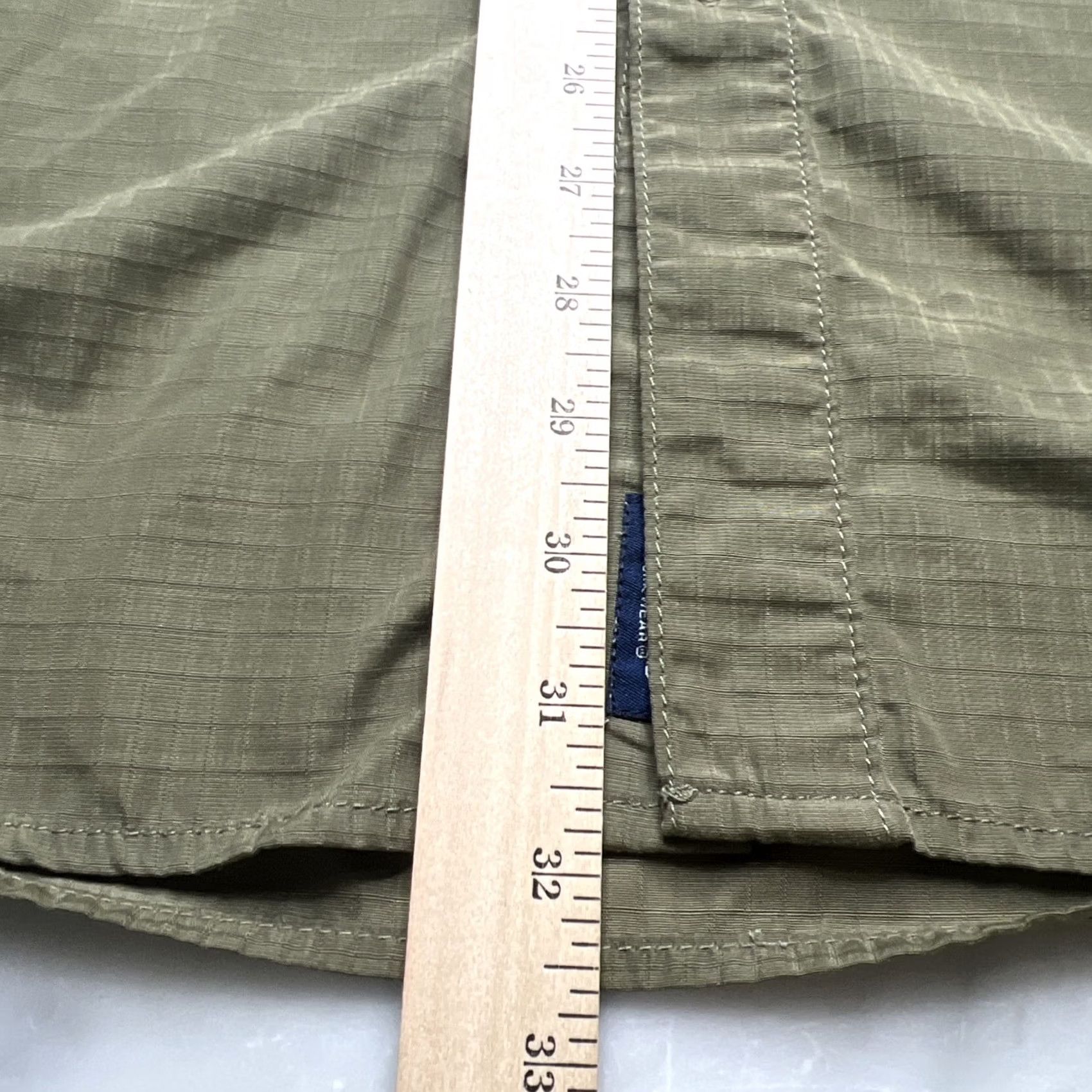 Vintage Smith Workwear Button-Up Short Sleeve Shirt Men Large Ripstop Green Pockets Size US L / EU 52-54 / 3 - 7 Thumbnail