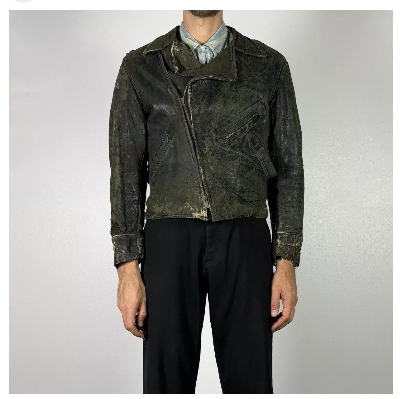 Vintage Vintage 1930’s Leather Moto Jacket - Archival Size US M / EU 48-50 / 2 - 2 Thumbnail