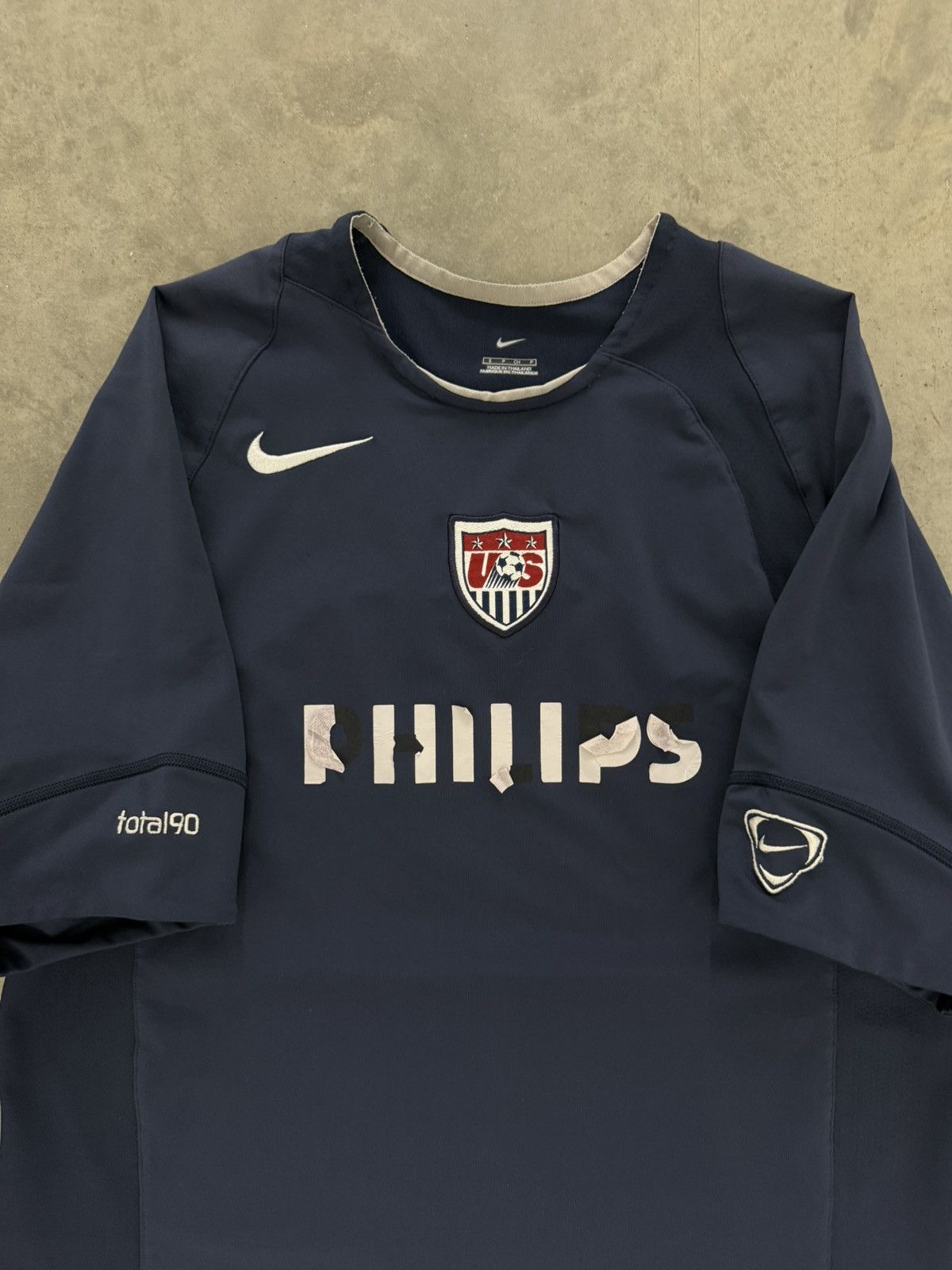 Nike USA National Team Nike T90 Soccer Jersey 2004 Navy Small Size US S / EU 44-46 / 1 - 2 Thumbnail