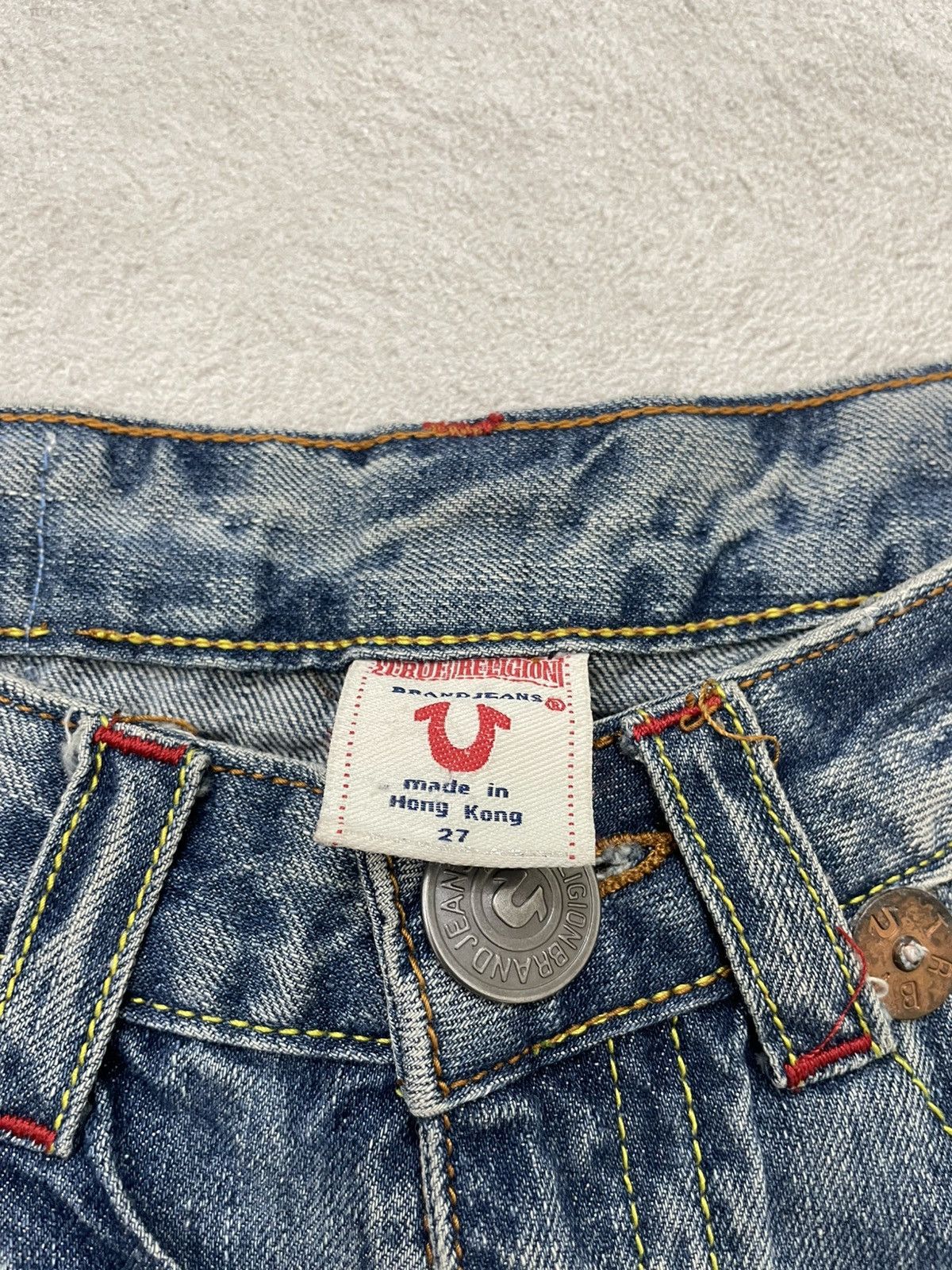 Diesel 2000s True Religion Flare Denim Ripped Wash Jeans ifsix LGB Size 27" / US 4 / IT 40 - 5 Thumbnail