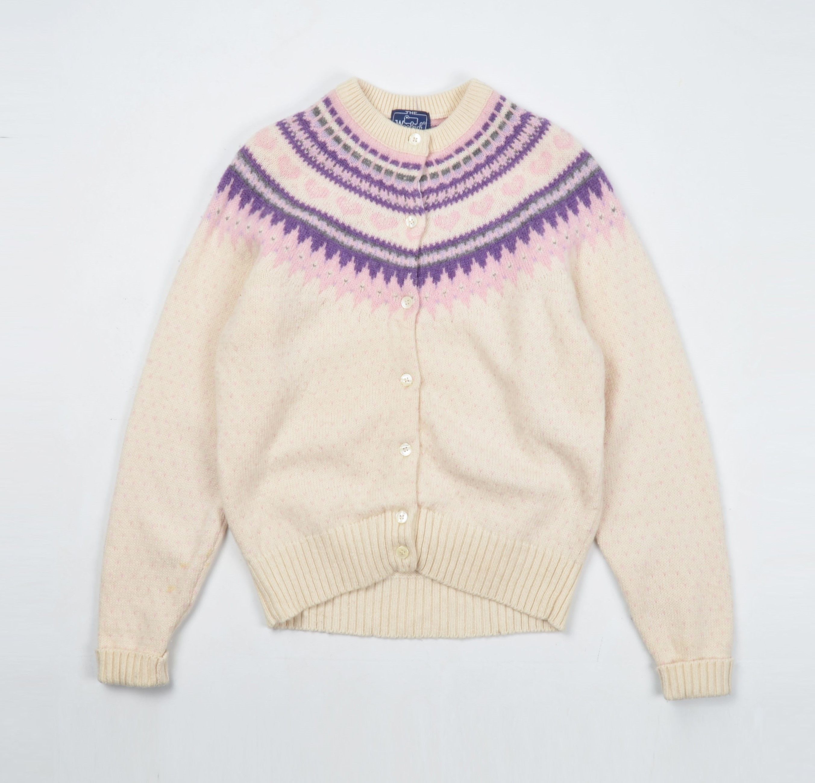 Woolrich Woolen Mills Woolrich 90's Heart's Cute Cottagecore Wool Blend Cardigan Size L / US 10 / IT 46 - 1 Thumbnail