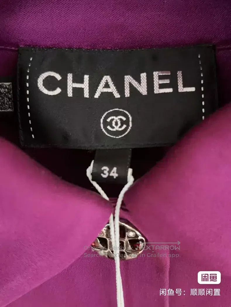 Chanel Chanel Purple silk shirt Size XXS / US 00 / IT 34 - 5 Thumbnail