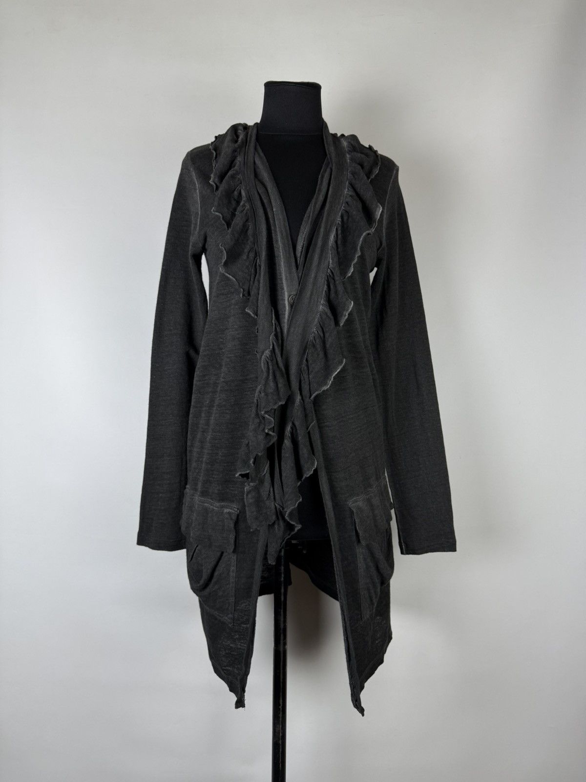 Cop Copine Cop copine asymmetrical layered draped scarf zip cardigan Size L / US 10 / IT 46 - 1 Thumbnail