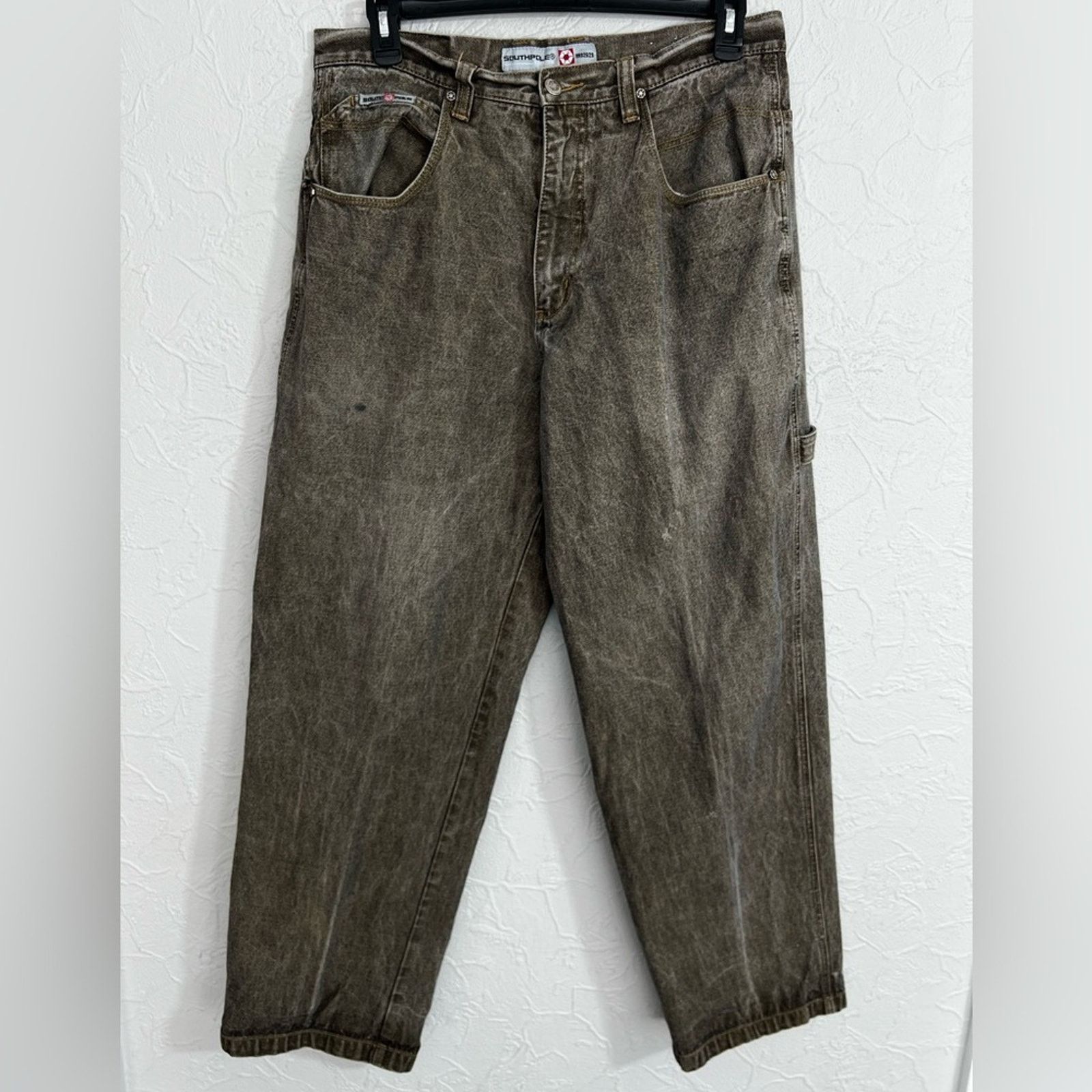 Southpole Vintage Southpole Denim Jean 38 Brown Baggy Carpenter Y2K Size US 38 / EU 54 - 1 Thumbnail
