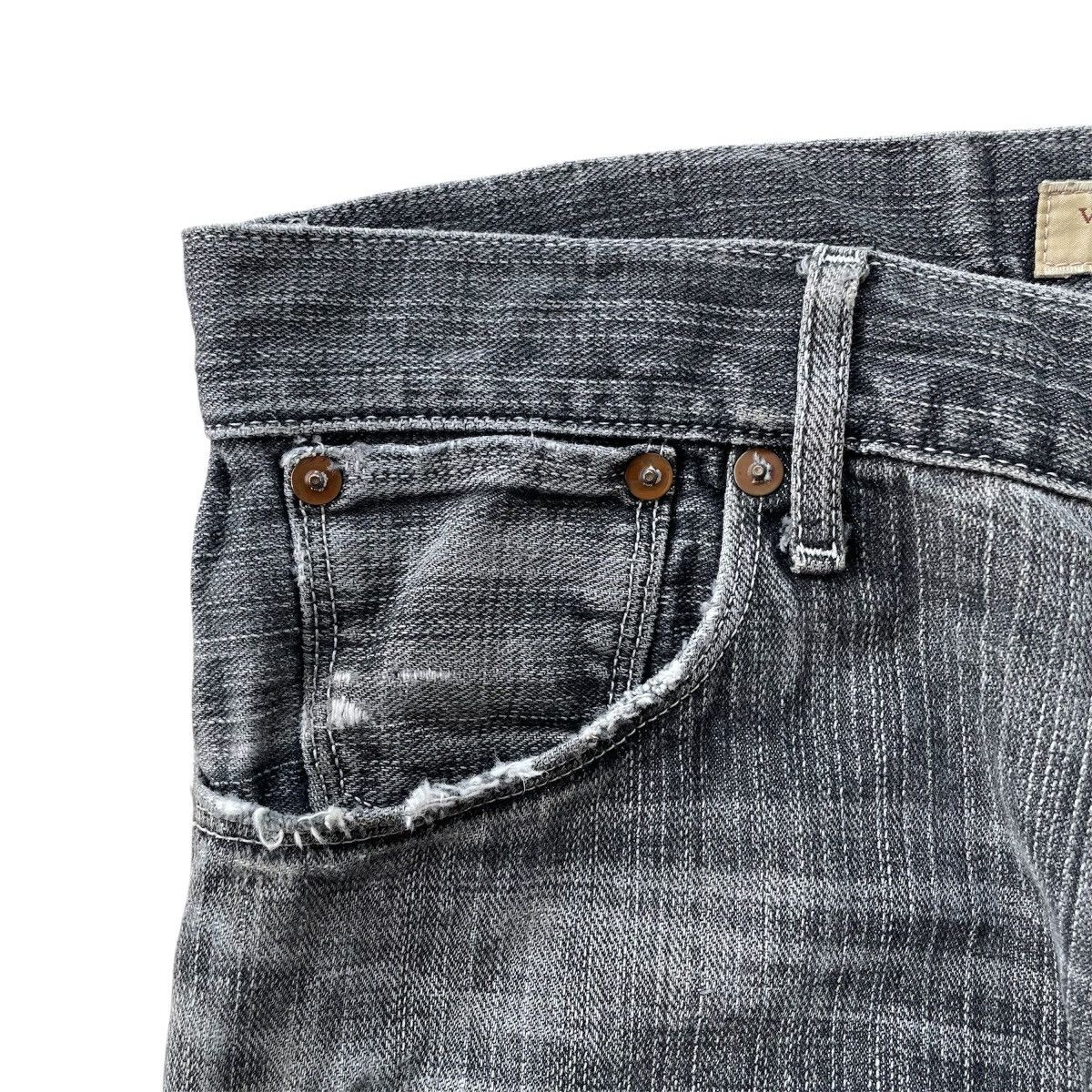 Uniqlo Vintage Uniqlo - Buckle Back Distressed Jeans Size US 30 / EU 46 - 4 Thumbnail