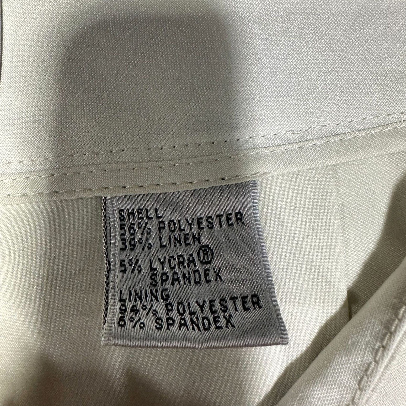 Talbots Talbots Collection Pants Womens 12 Beige Linen Blend Wide Leg Trouser NEW Size 34" / US 12 / IT 48 - 5 Thumbnail
