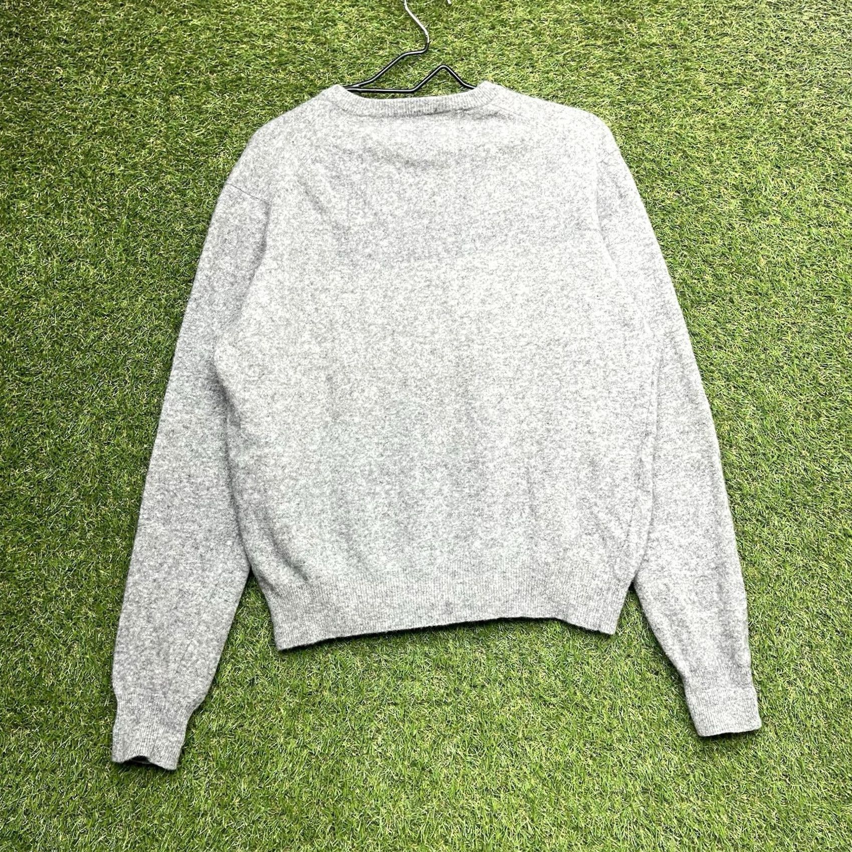 MooRER VINTAGE Moores Finest Cashmere Sweater Mens 44 Medium Grey V Neck 90s Size US M / EU 48-50 / 2 - 2 Thumbnail