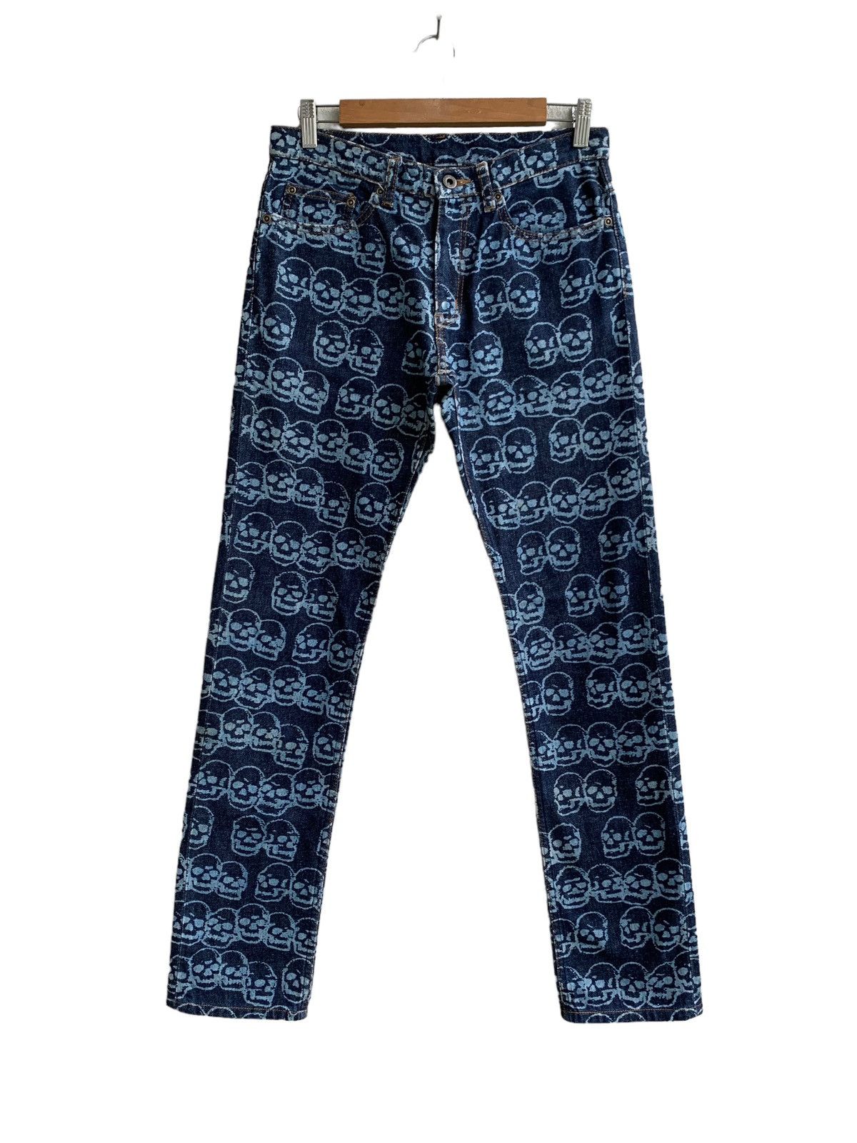 Hysteric Glamour 🔥Iconic 90s Vintage Hysteric Glamour Skull Head Over Printed Size US 29 - 3 Thumbnail