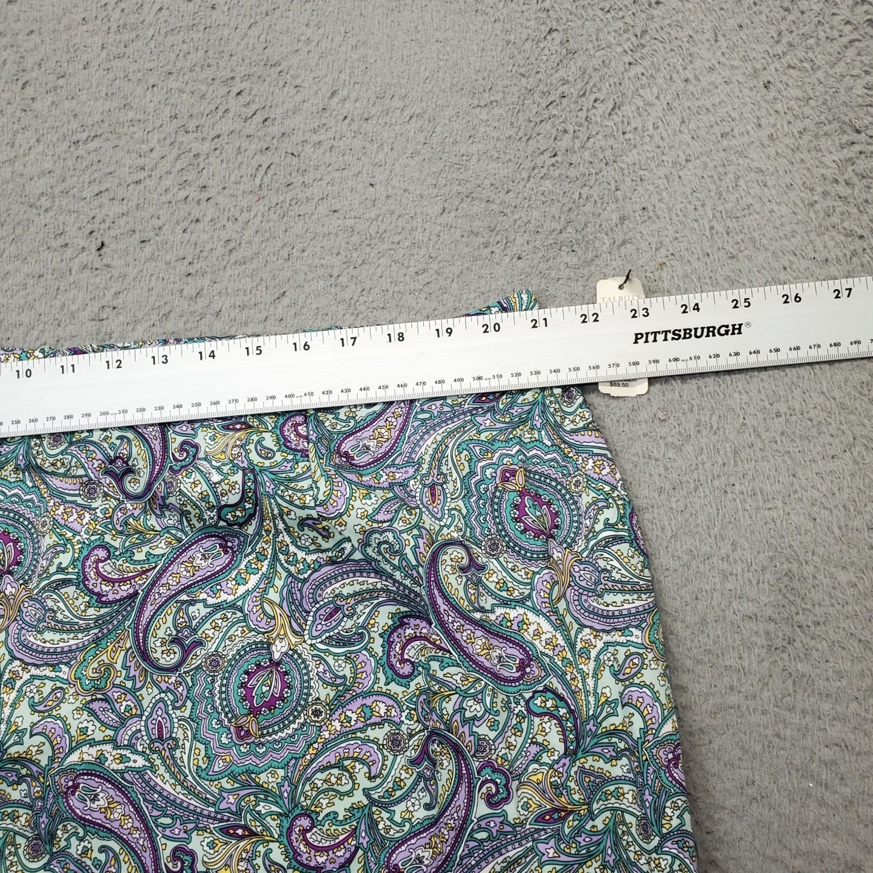 Talbots Talbots Womens Skirt 20W Paisley Print Stretch Back Zip Pencil Straight & Size 20W Multicolor Short NWT Womens Size 42" / US 20 - 4 Thumbnail