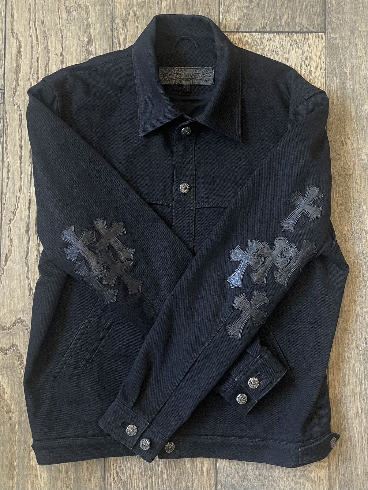 Chrome Hearts Chrome Hearts Cross Patched Western Denim Jacket Size US XL / EU 56 / 4 - 1 Thumbnail