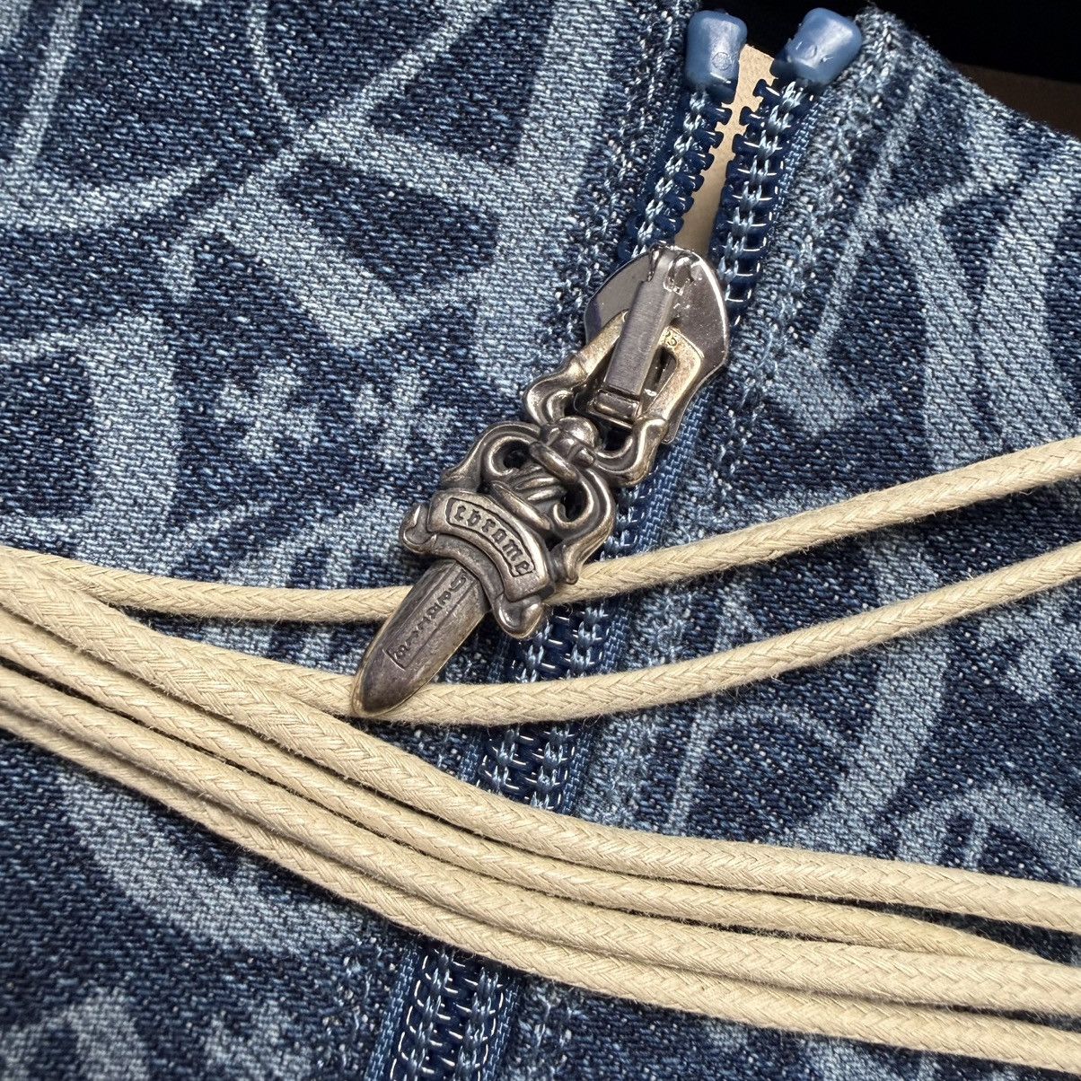 Chrome Hearts Chrome Hearts Denim Monogram Lace-Up Knee Boots Size US 8.5 / IT 38.5 - 7 Thumbnail