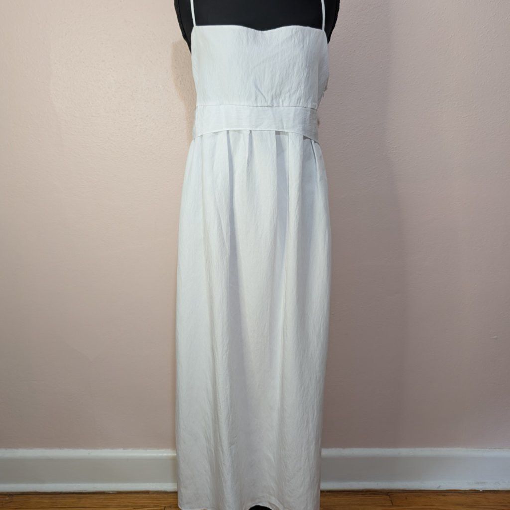 Vince Vince Women's Ruched Paneled White Dress Size XL Size XL / US 12-14 / IT 48-50 - 2 Thumbnail