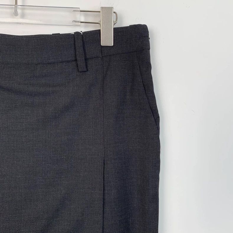 Prada Prada Dark gray split sheep wool skirt Size 26" / US 2 / IT 38 - 3 Thumbnail