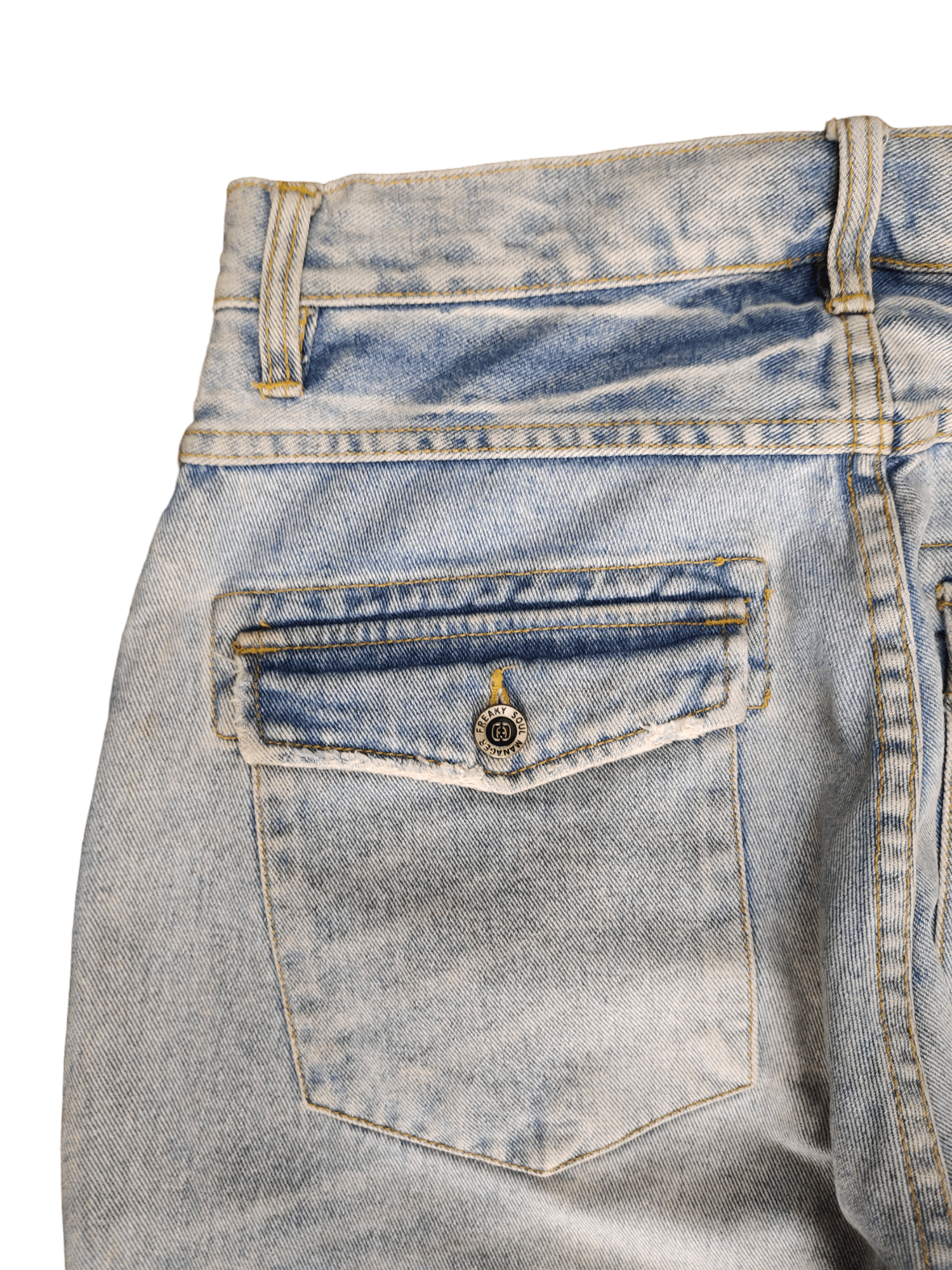 Vintage Baggy Jeans Freaky Massive 808 Distressed Denim Y2k Size US 32 / EU 48 - 16 Thumbnail