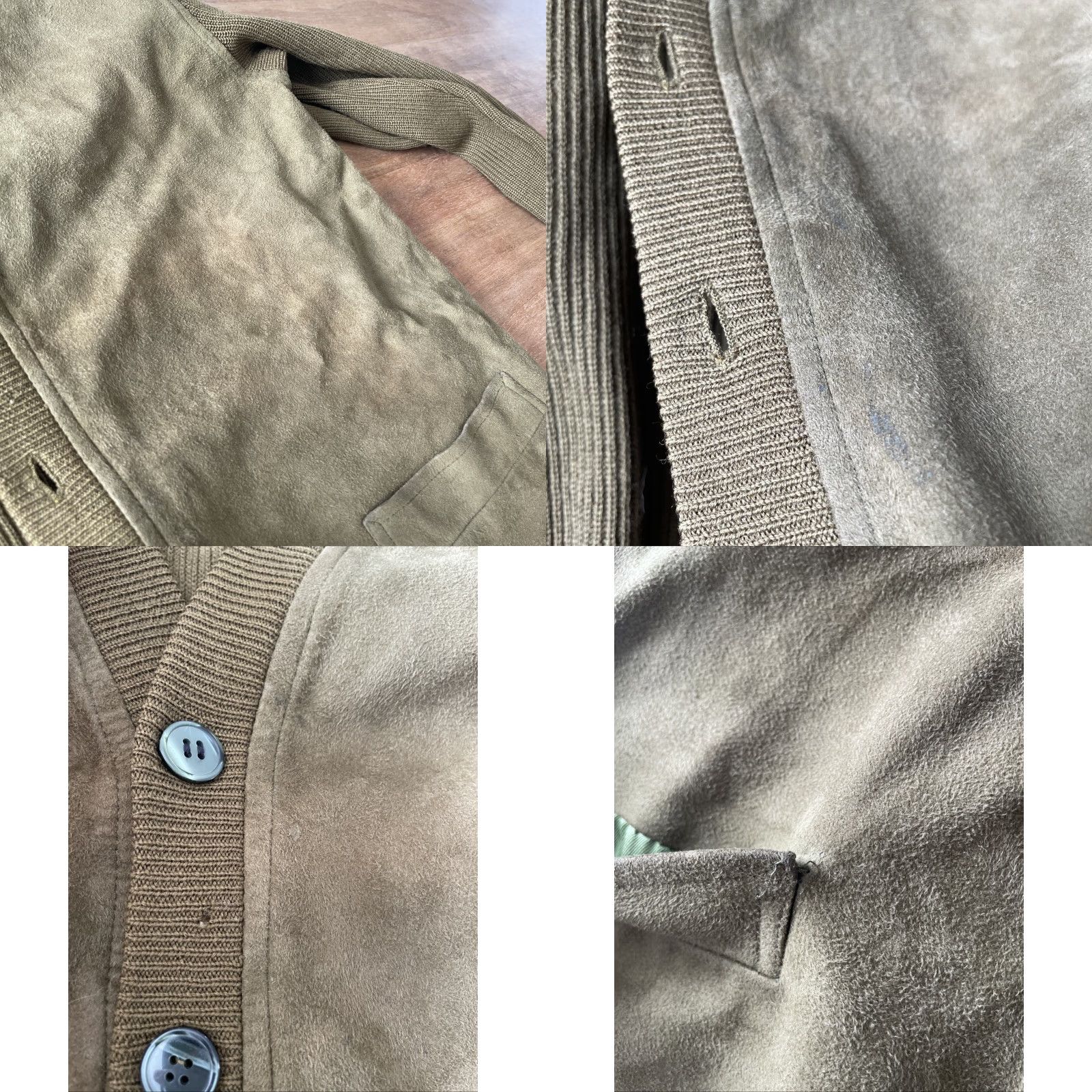 Vintage VINTAGE Torras Cardigan Men’s Sweater Jacket 60s 70s 80s Grandpa Knit Leather/Cotton Green L XL Boys, Womens, Mens Size US L / EU 52-54 / 3 - 8 Thumbnail