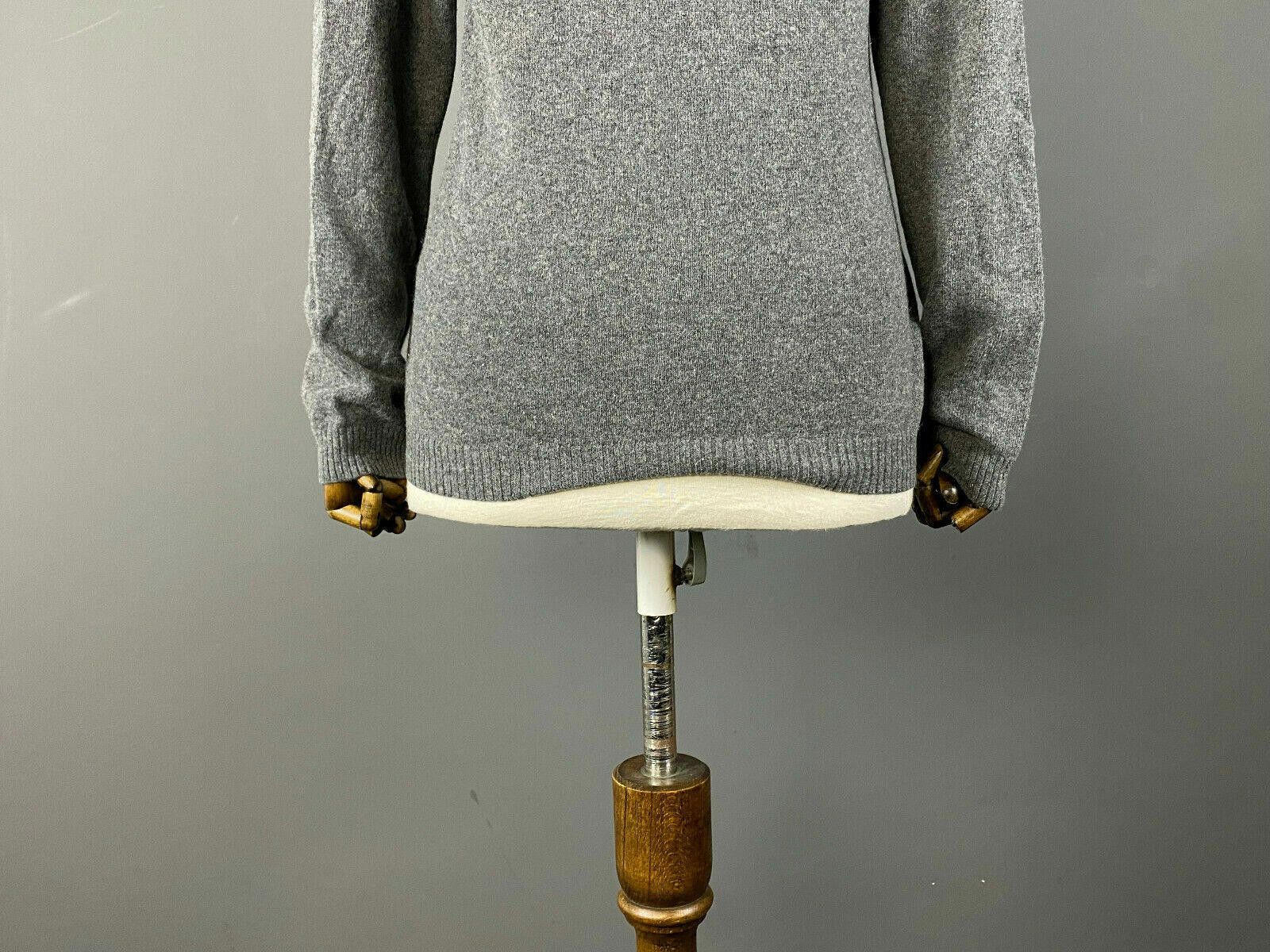 La Martina La Martina Grey Wool Geometric V-Neck Jumper Sweater Size L Size US L / EU 52-54 / 3 - 8 Thumbnail