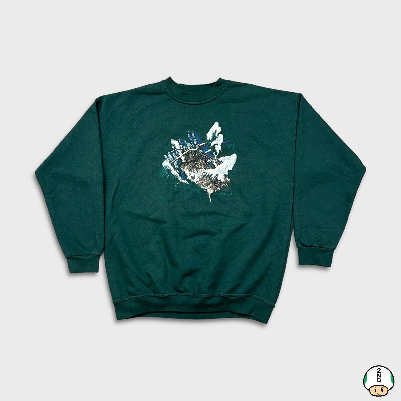 Vintage Vintage 90s Northern Reflection Sweatshirt Large Wolf Animal Size US L / EU 52-54 / 3 - 1 Thumbnail