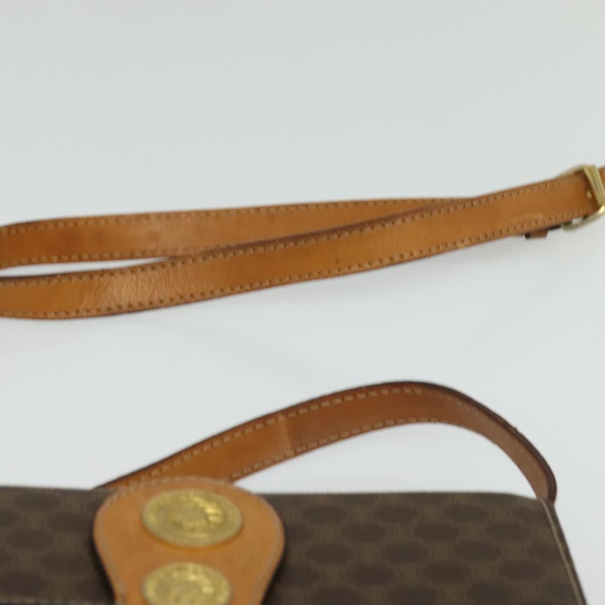 Celine CELINE Macadam Canvas Shoulder Bag Pvc Leather Brown Gold Size ONE SIZE - 8 Thumbnail