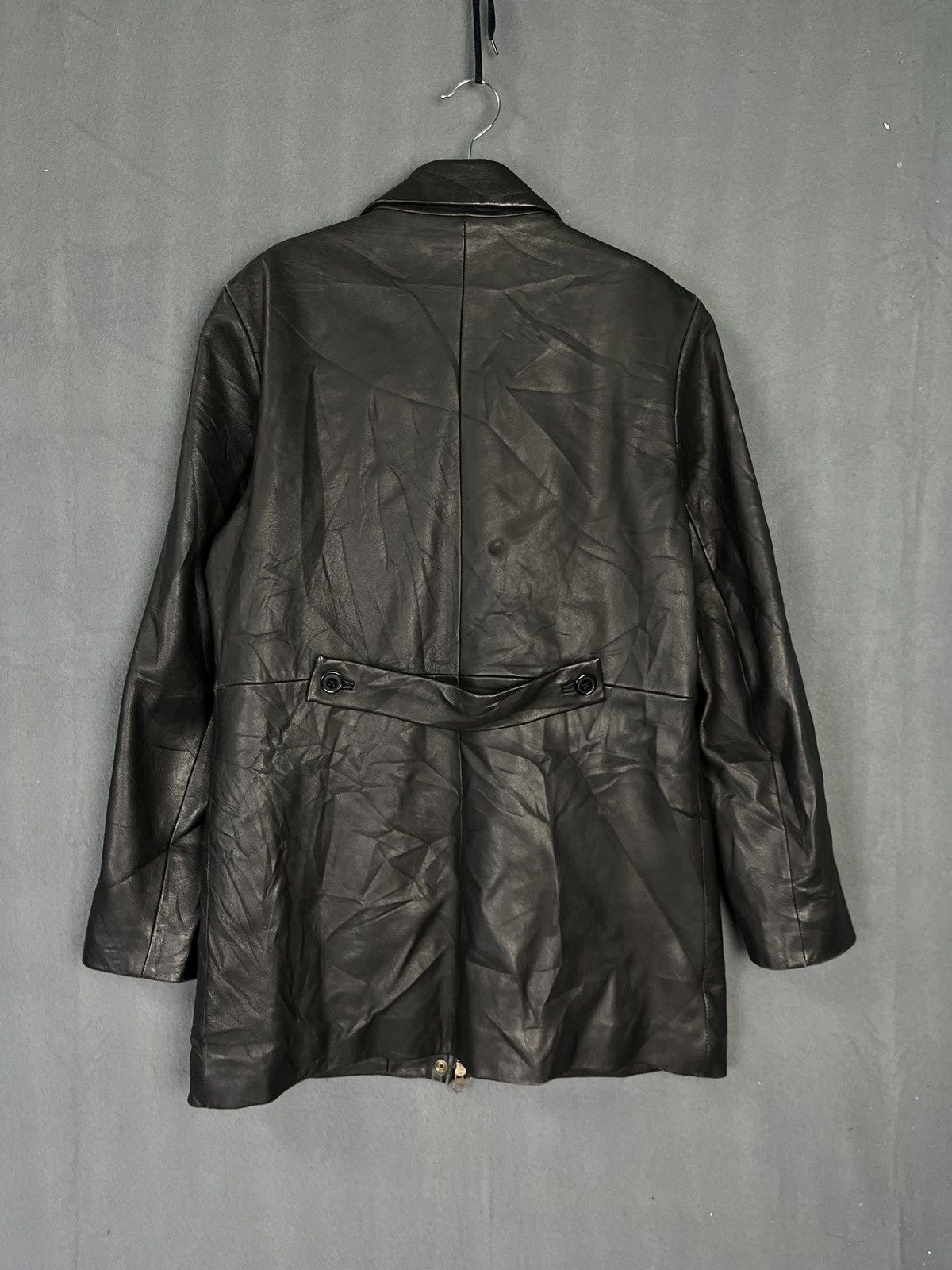 Gap GAP Zip Up Leather Jacket Black Vintage Size US S / EU 44-46 / 1 - 2 Thumbnail